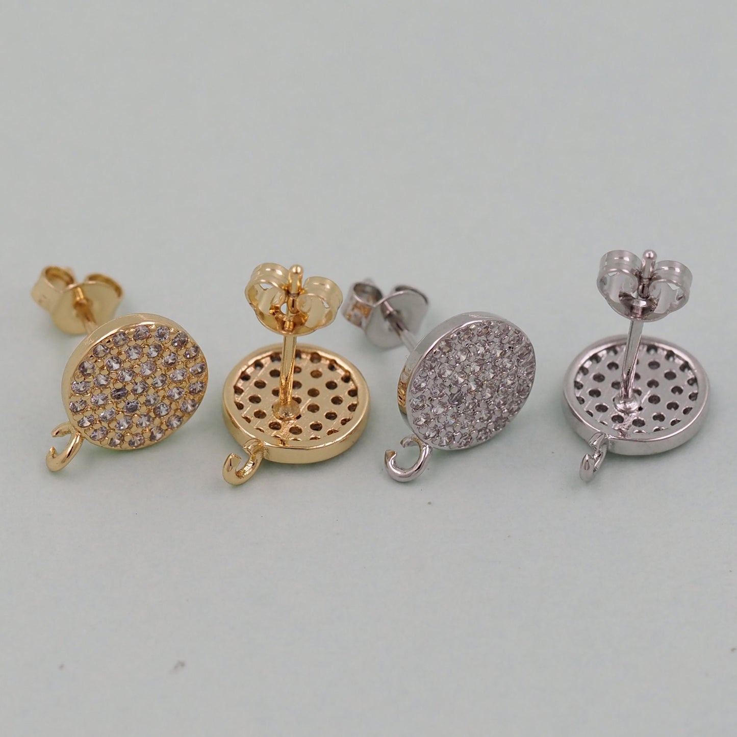 1pair 18K Gold Filled Round Earrings,Gold Round Earrings,Dainty Earrings