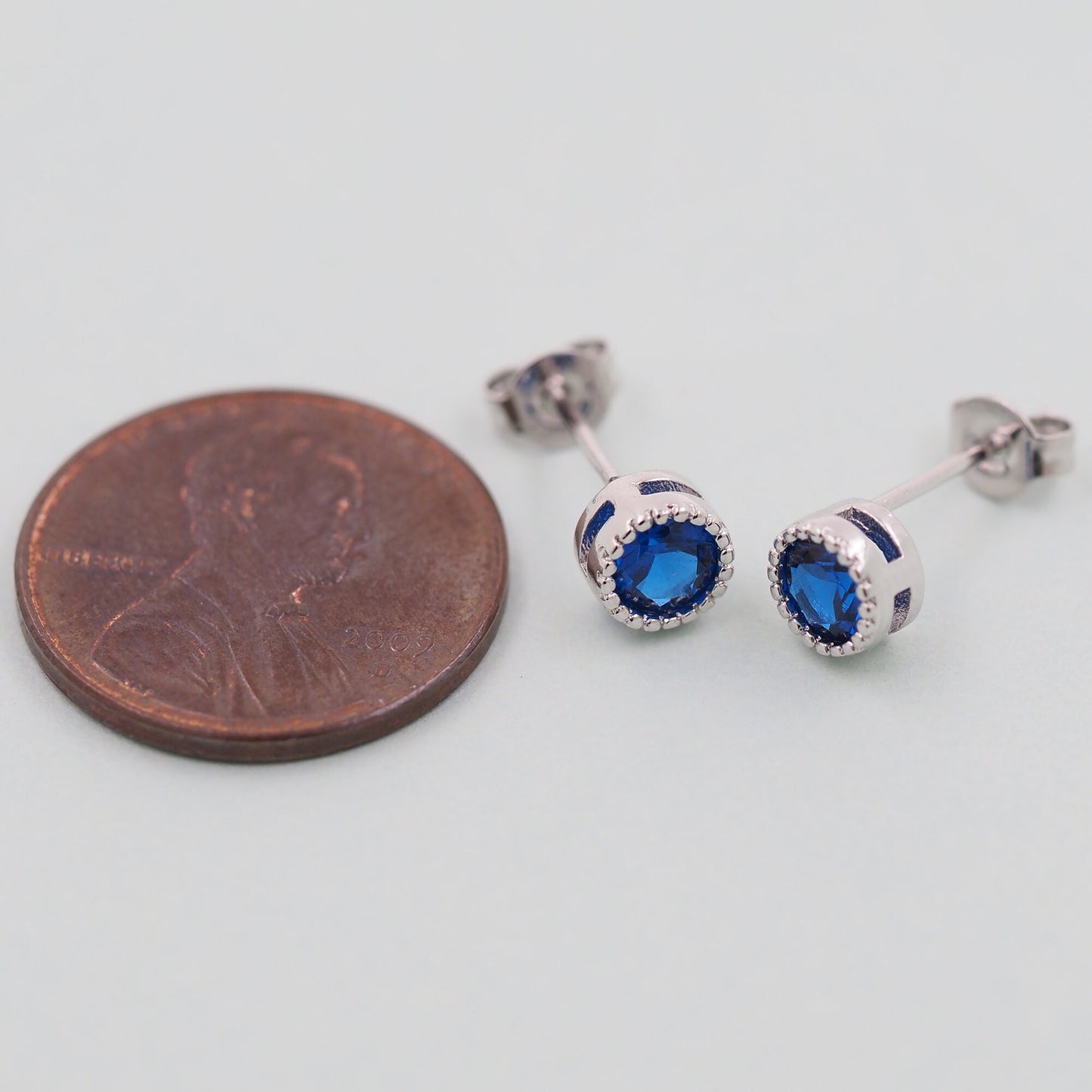 1pair 18K Gold Filled Round Crystal Earrings,Gold Earrings,Dainty Earrings