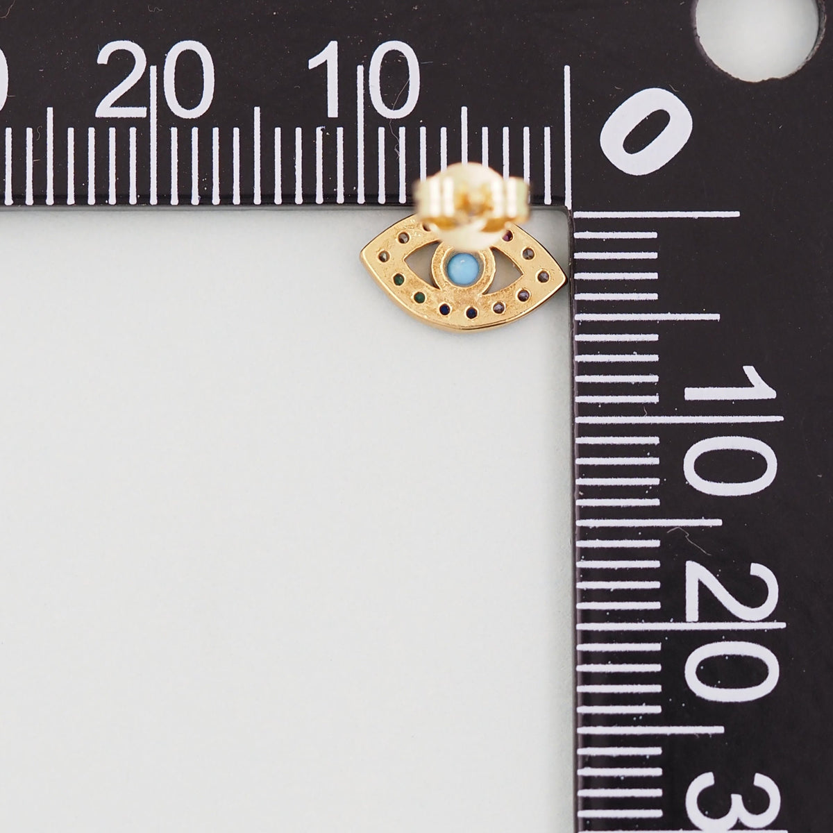 1pair 18K Gold Filled Evil Eye Earrings,Gold Earrings,Dainty Earrings