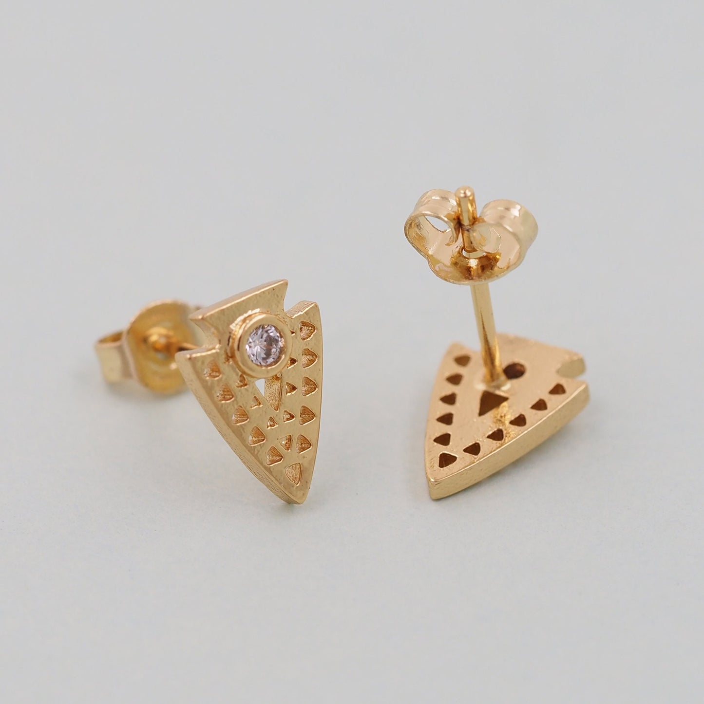 1pair 18K Gold Filled Triangle Earrings,Gold Earrings,Dainty Earrings