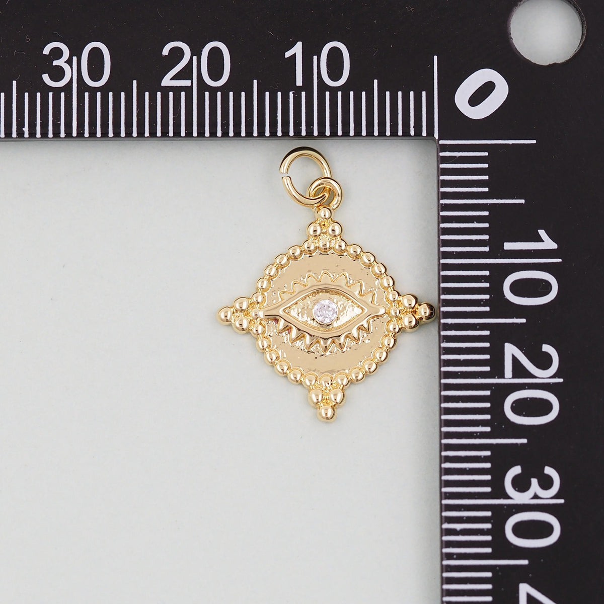 Gold Evil Eye Charms,18K Gold Filled Evil Eye Pendant,Evil Eye Charm Bracelet Necklace for DIY Jewelry Making Supply