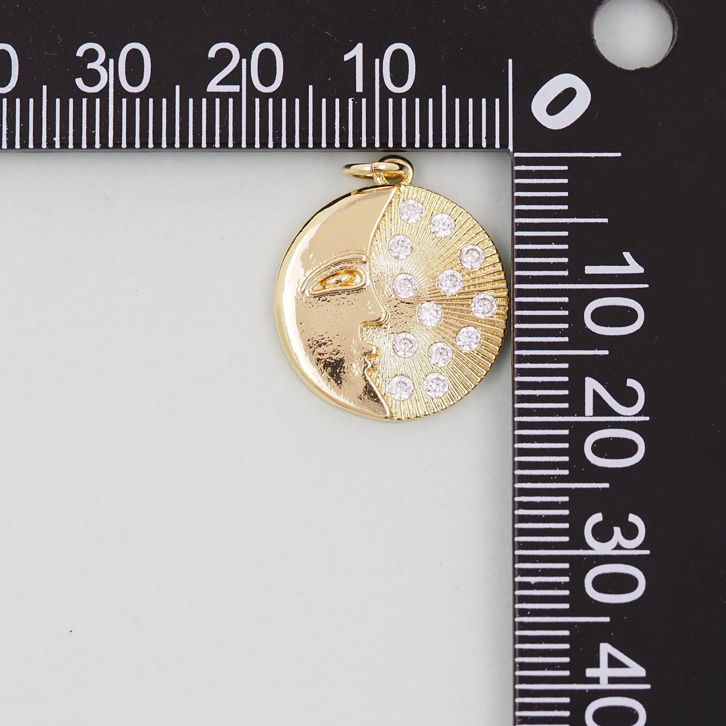 Gold Moon Charms,18K Gold Filled Moon Pendant,Moon Charm Bracelet Necklace for DIY Jewelry Making Supply
