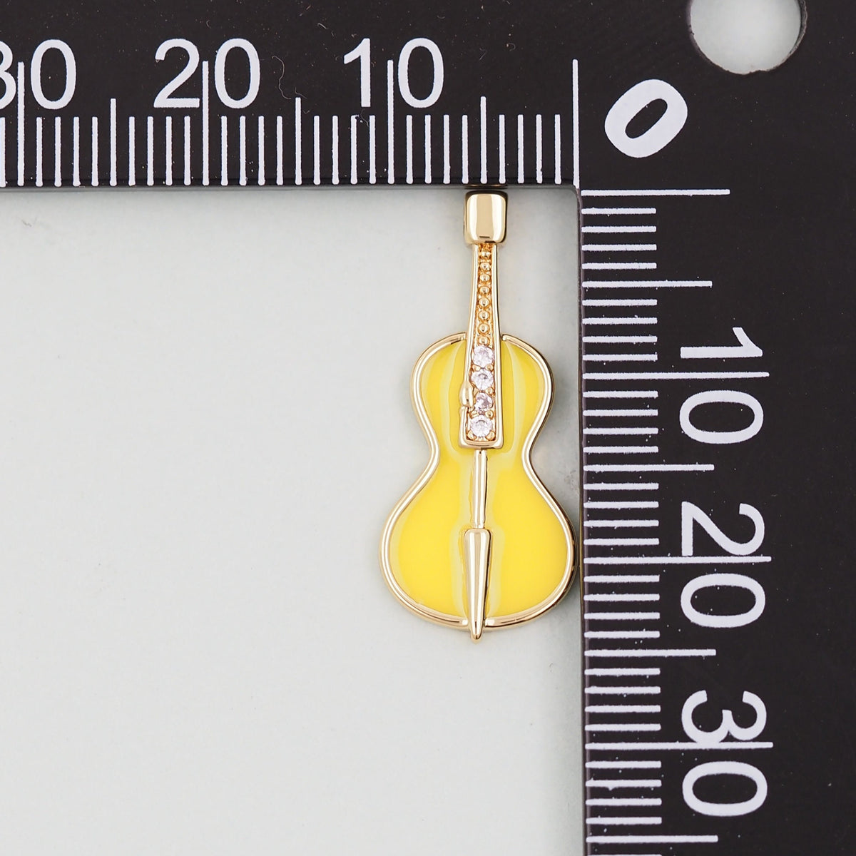 Gold violin Charms,18K Gold Filled violin Pendant,violin Charm Bracelet Necklace for DIY Jewelry Making Supply