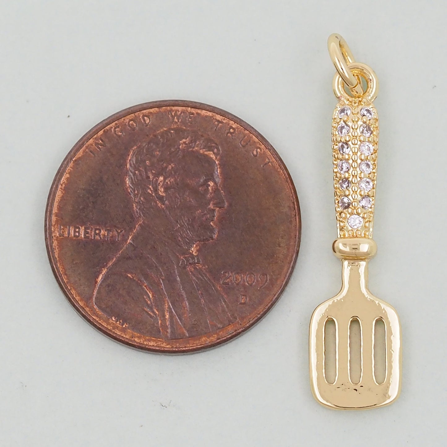 Gold Shovel Charms,18K Gold Filled Shovel Pendant,Shovel Charm Bracelet Necklace for DIY Jewelry Making Supply