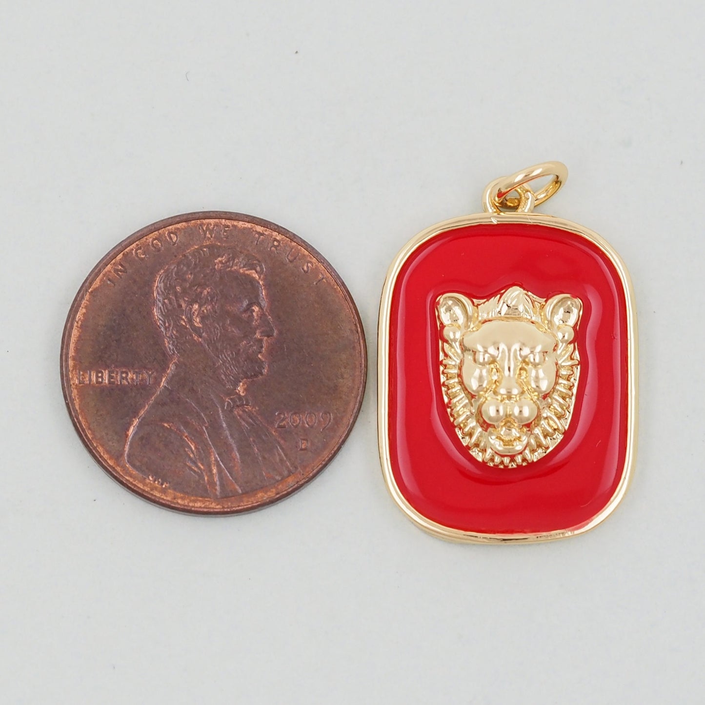 Gold Lion Charms,18K Gold Filled Lion Pendant,Animal Charm Bracelet Necklace for DIY Jewelry Making Supply