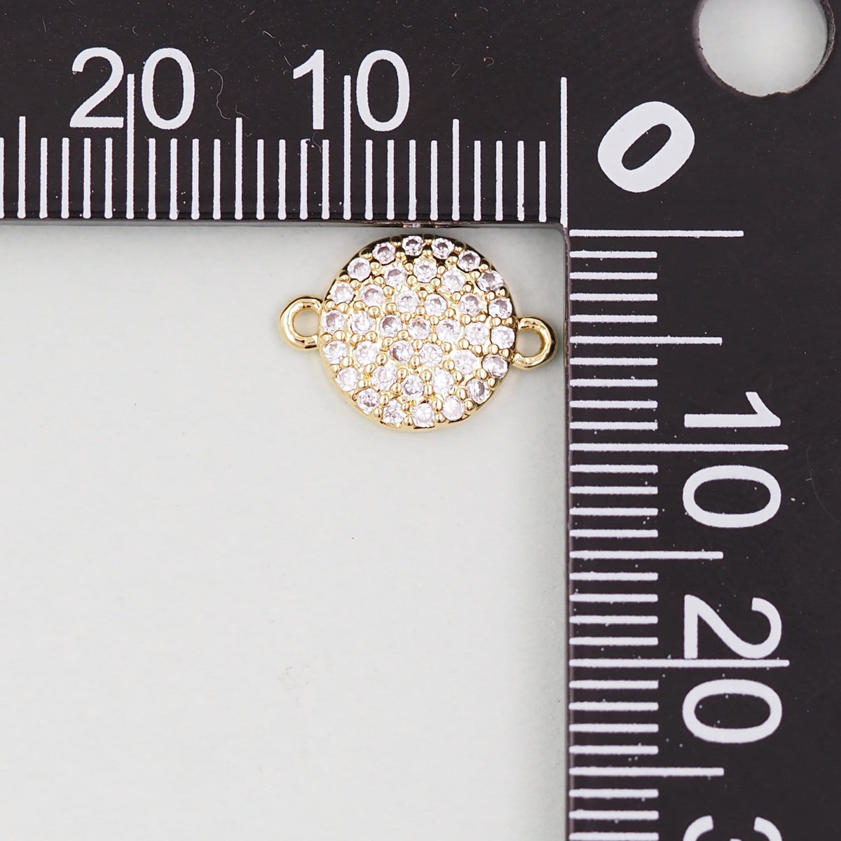 Gold Round Charms,18K Gold Filled Round Pendant,Round Connector Charm Bracelet Necklace for DIY Jewelry Making Supply