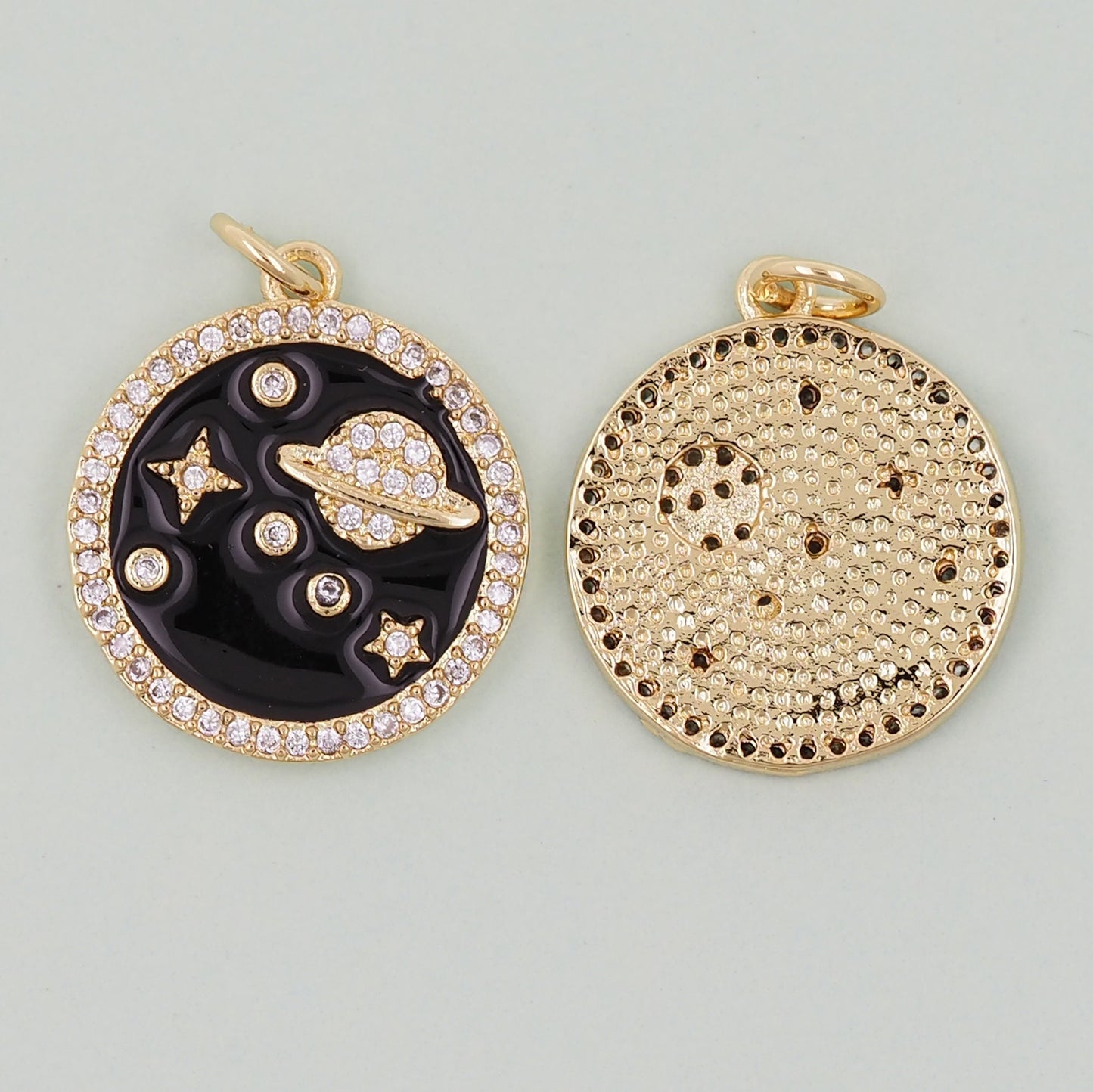 Gold Star Charms,18K Gold Filled Star Pendant,celestial Charm Bracelet Necklace for DIY Jewelry Making Supply