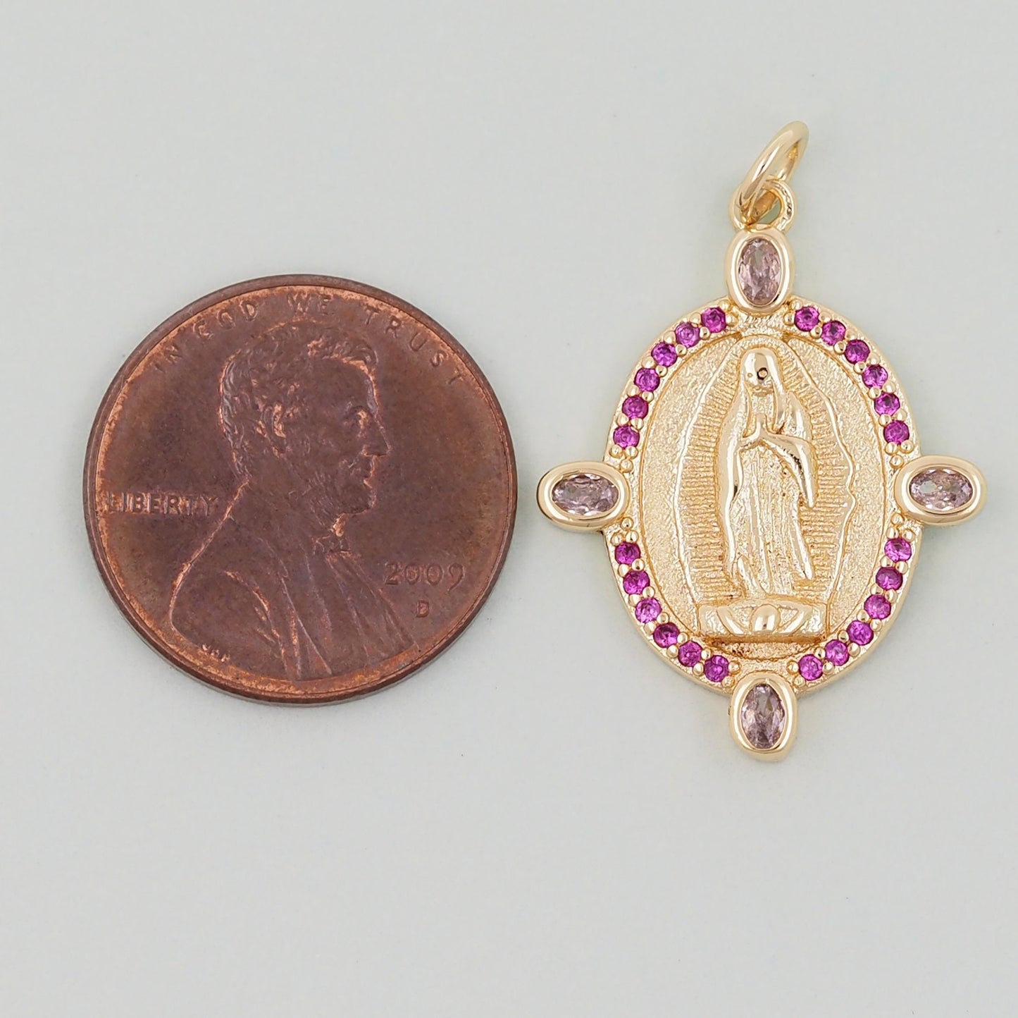 Gold virgin mary Charms,18K Gold Filled virgin mary Pendant,virgin mary Charm Bracelet Necklace for DIY Jewelry Making Supply