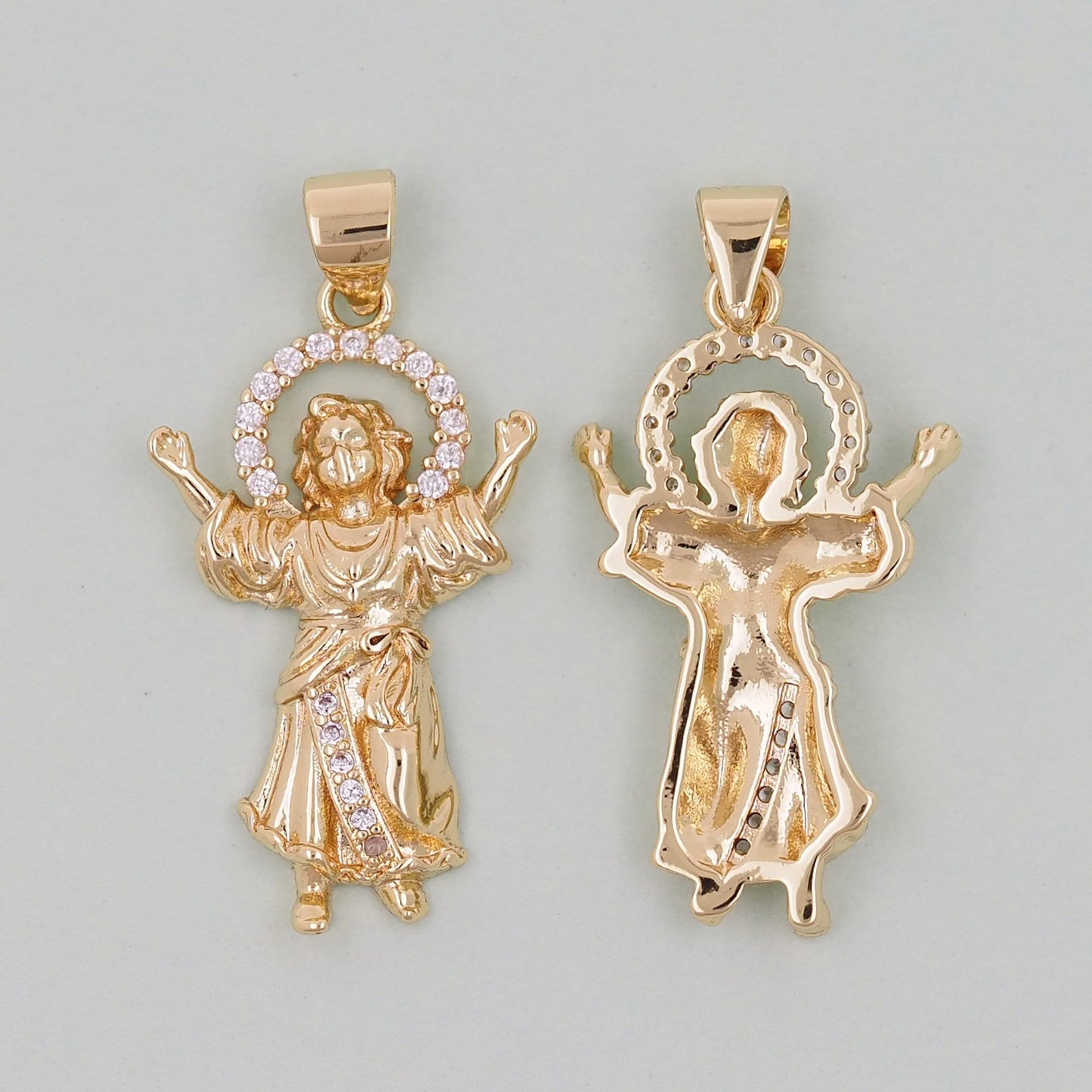 Gold religion Charms,18K Gold Filled religion Pendant,holy Charm Bracelet Necklace for DIY Jewelry Making Supply