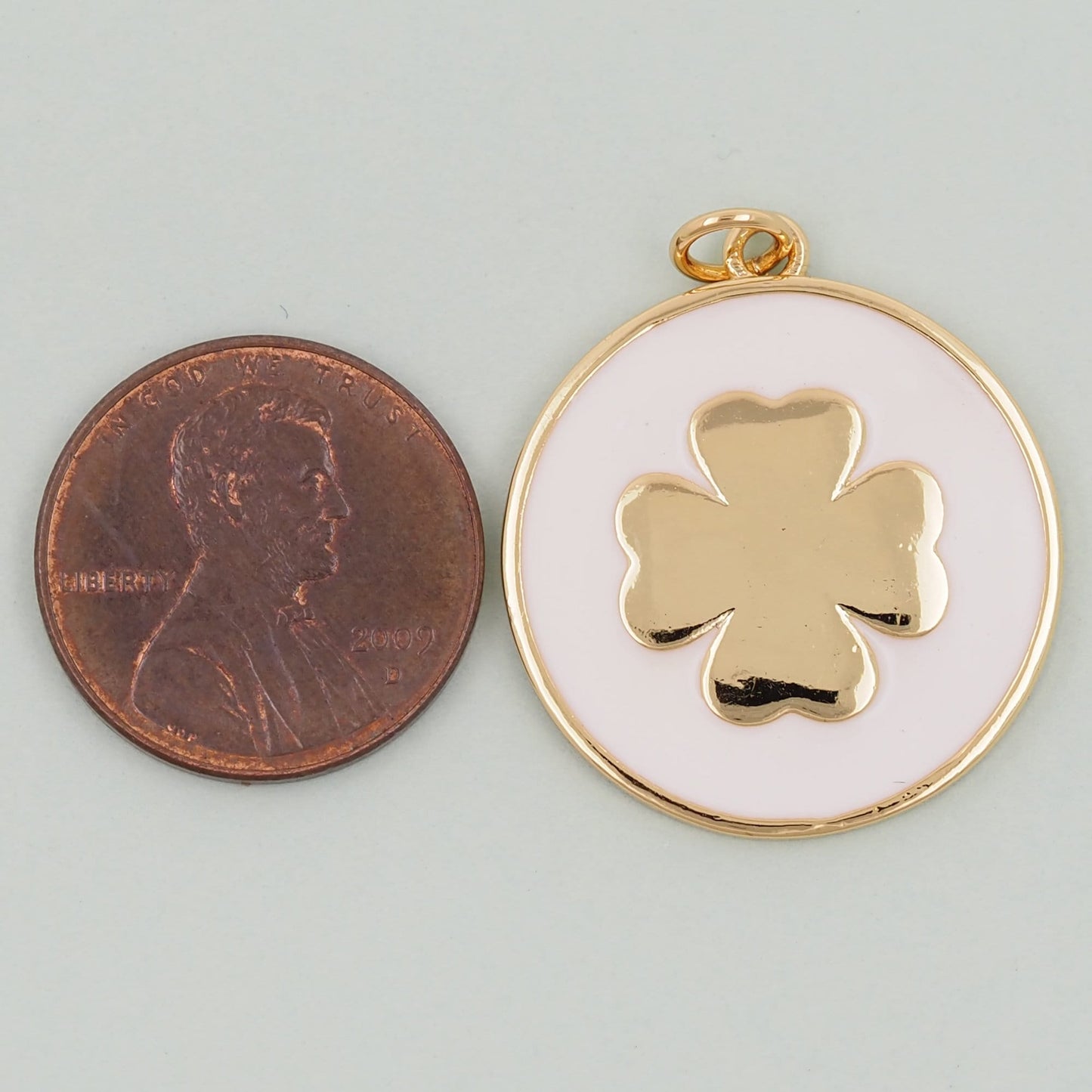 Gold Flower Charms,18K Gold Filled Flower Pendant,Round Flower Charm Bracelet Necklace for DIY Jewelry Making Supply