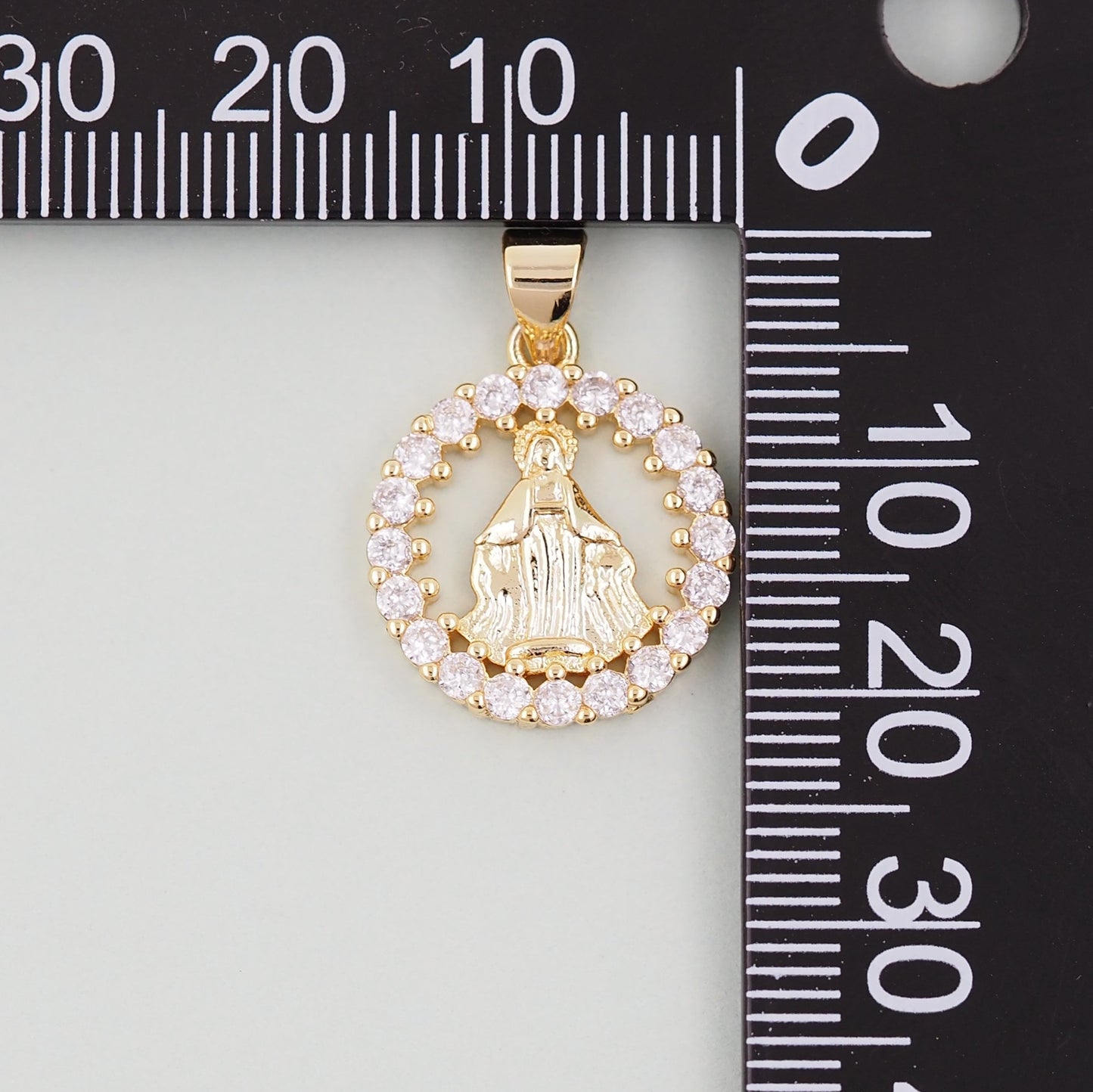 Gold Our Lady of Guadalupe Charms,18K Gold Filled virgin mary Pendant,virgin mary Charm Bracelet Necklace for DIY Jewelry Making Supply