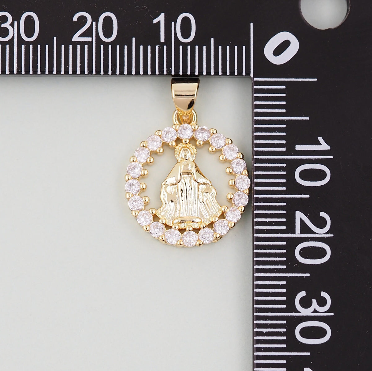 Gold Our Lady of Guadalupe Charms,18K Gold Filled virgin mary Pendant,virgin mary Charm Bracelet Necklace for DIY Jewelry Mak
