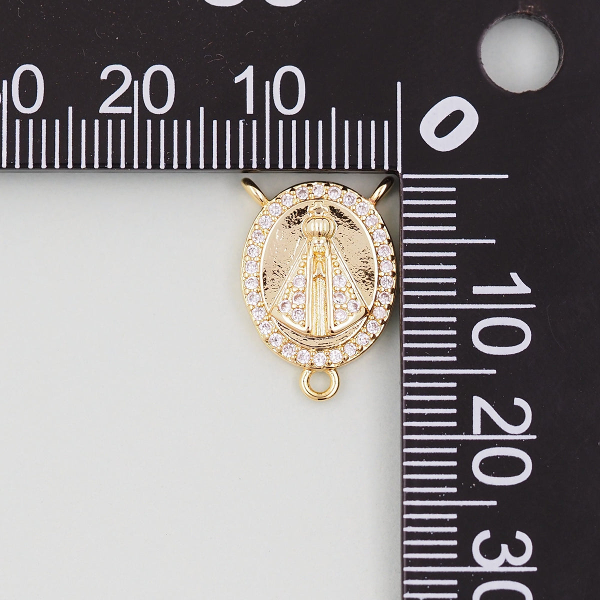 Gold church Charms,18K Gold Filled church Pendant,Oval Charm Bracelet Necklace for DIY Jewelry Making Supply