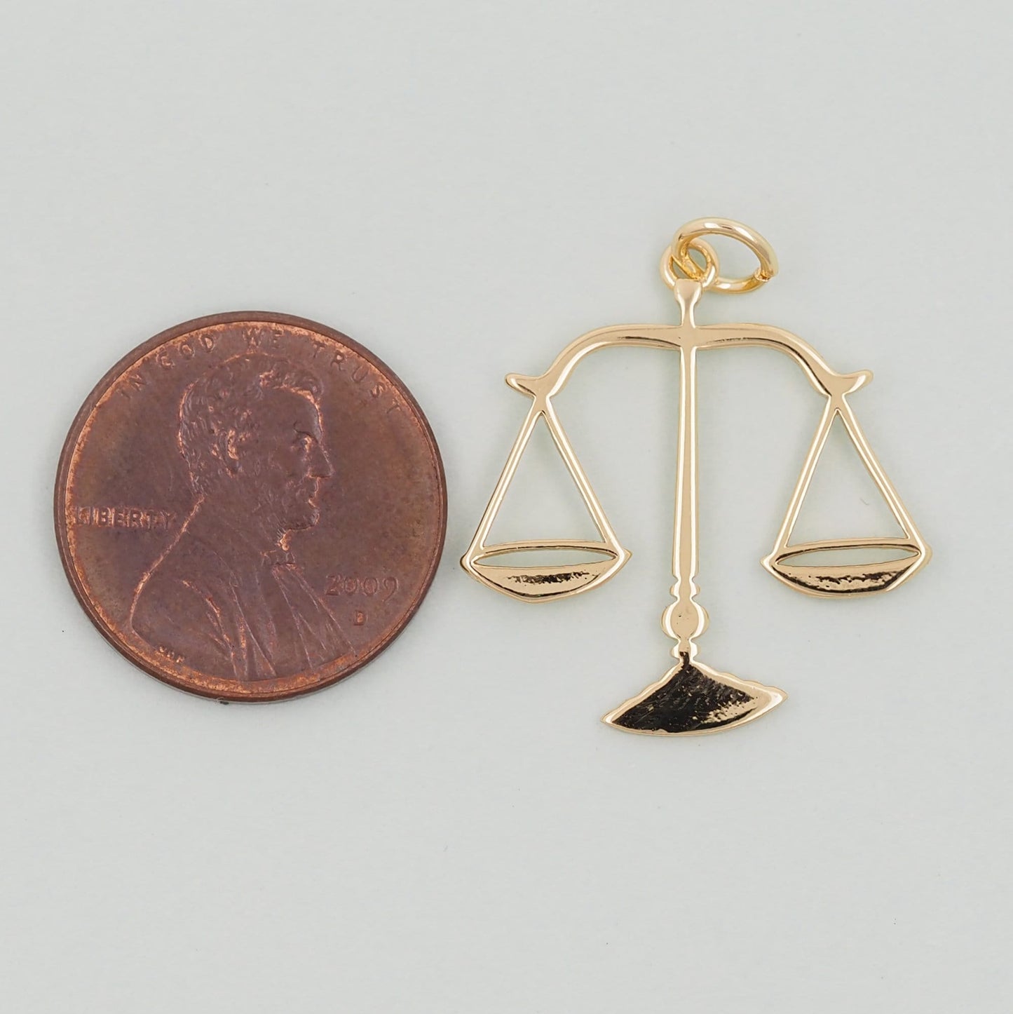Gold Libra Charms,18K Gold Filled Scales of Justice Pendant,Scales Charm Bracelet Necklace for DIY Jewelry Making Supply