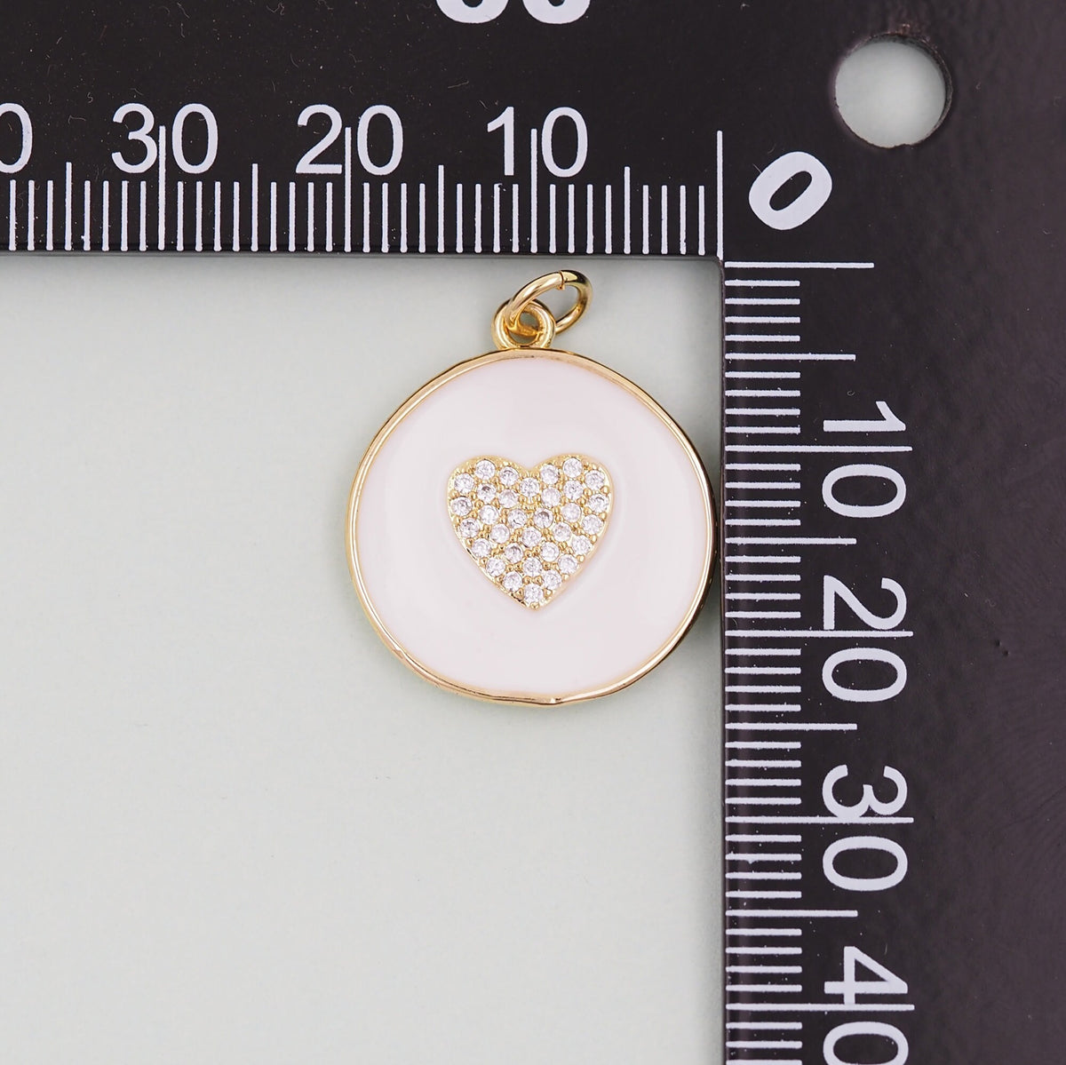 Gold Heart Charms,18K Gold Filled Heart Pendant,Heart Charm Bracelet Necklace for DIY Jewelry Making Supply