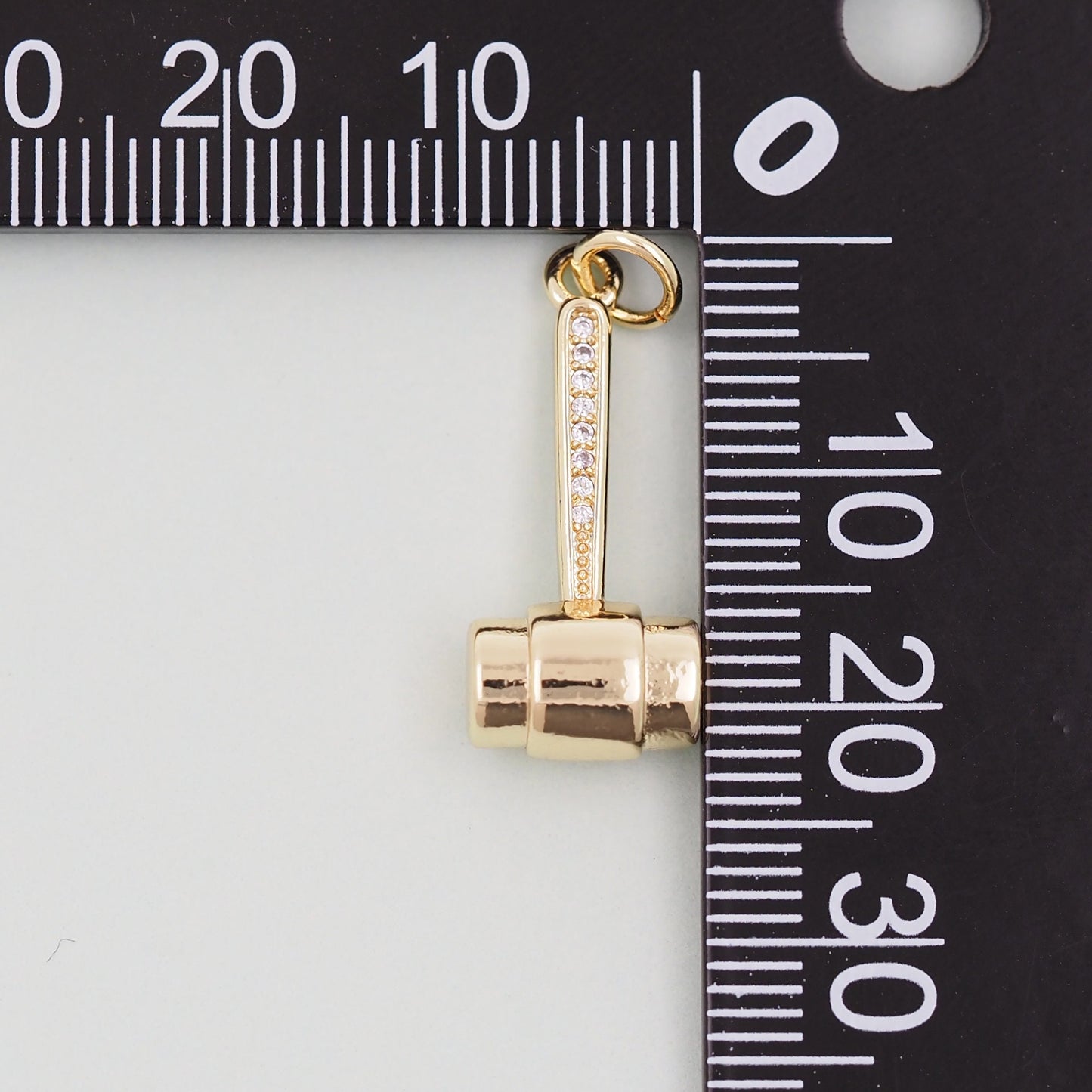 Gold Hammer Tool Charms,18K Gold Filled Hammer Pendant,Tool Charm Bracelet Necklace for DIY Jewelry Making Supply
