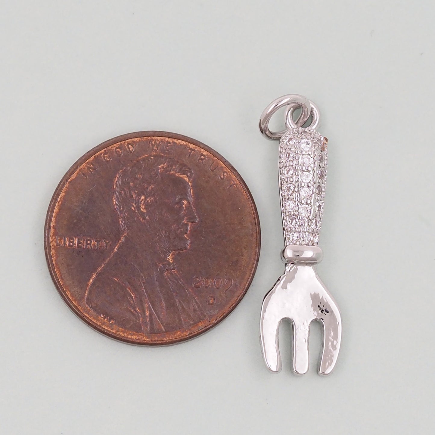 Gold Fork Charms,18K Gold Filled Fork Pendant,Fork Charm Bracelet Necklace for DIY Jewelry Making Supply