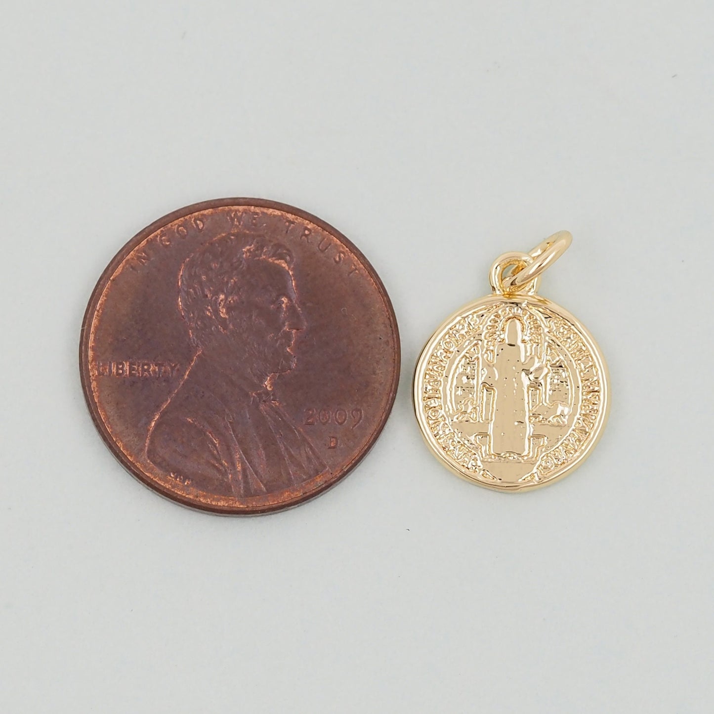Gold Benedict Charms,18K Gold Filled Benedict Pendant,double sided Benedict Charm Bracelet Necklace for DIY Jewelry Making Supply