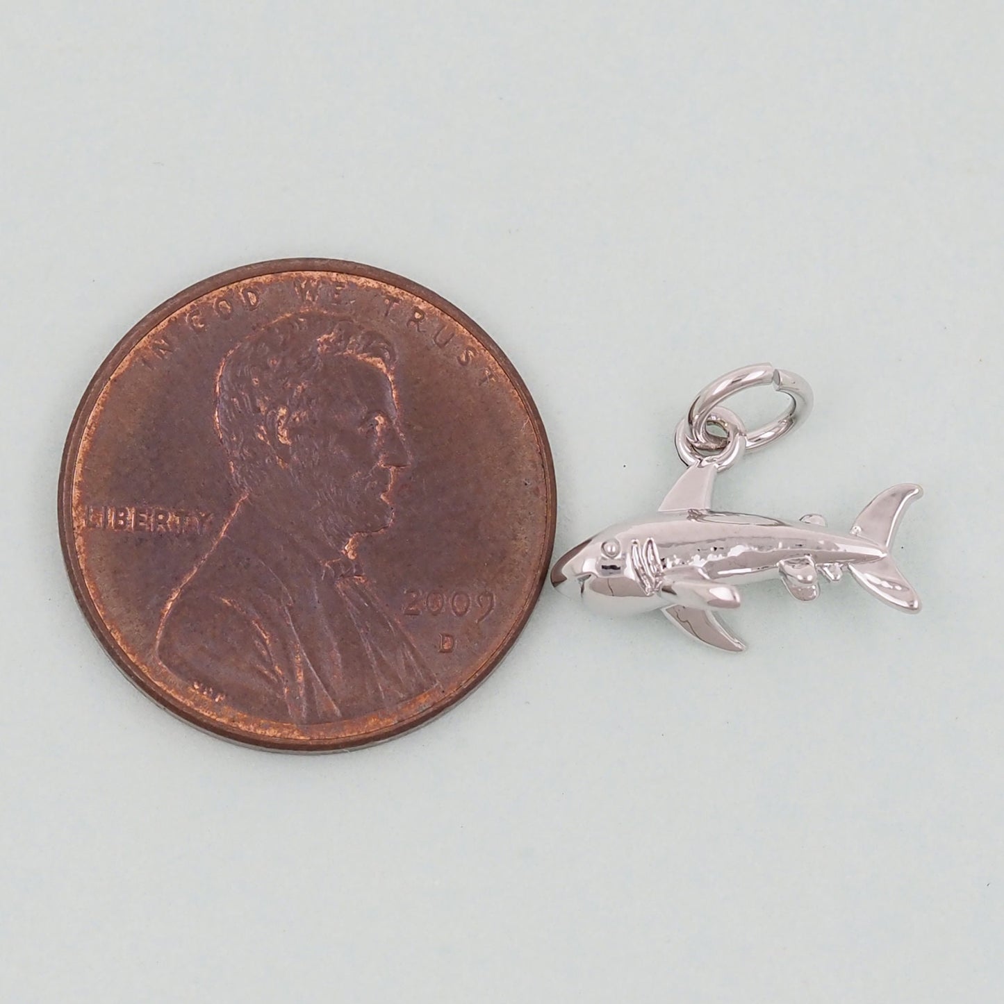 Gold shark Charms,18K Gold Filled shark Pendant,Silver shark Charm Bracelet Necklace for DIY Jewelry Making Supply