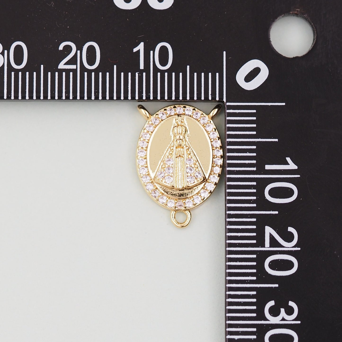 Gold church Charms,18K Gold Filled church Pendant,Oval Charm Bracelet Necklace for DIY Jewelry Making Supply