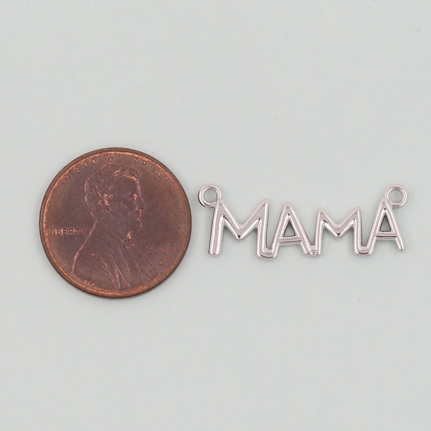 Gold Mama Charms,18K Gold Filled Mama Pendant,Mama Charm Bracelet Necklace for DIY Jewelry Making Supply