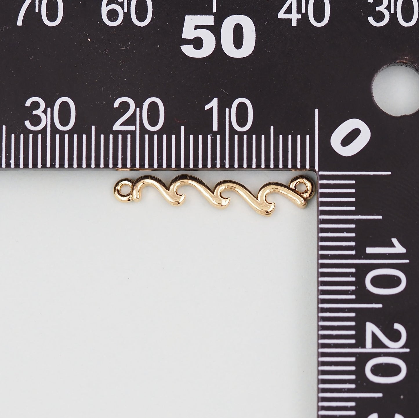 Gold Wave Charms,18K Gold Filled wave Pendant,wave Charm Bracelet Necklace for DIY Jewelry Making Supply