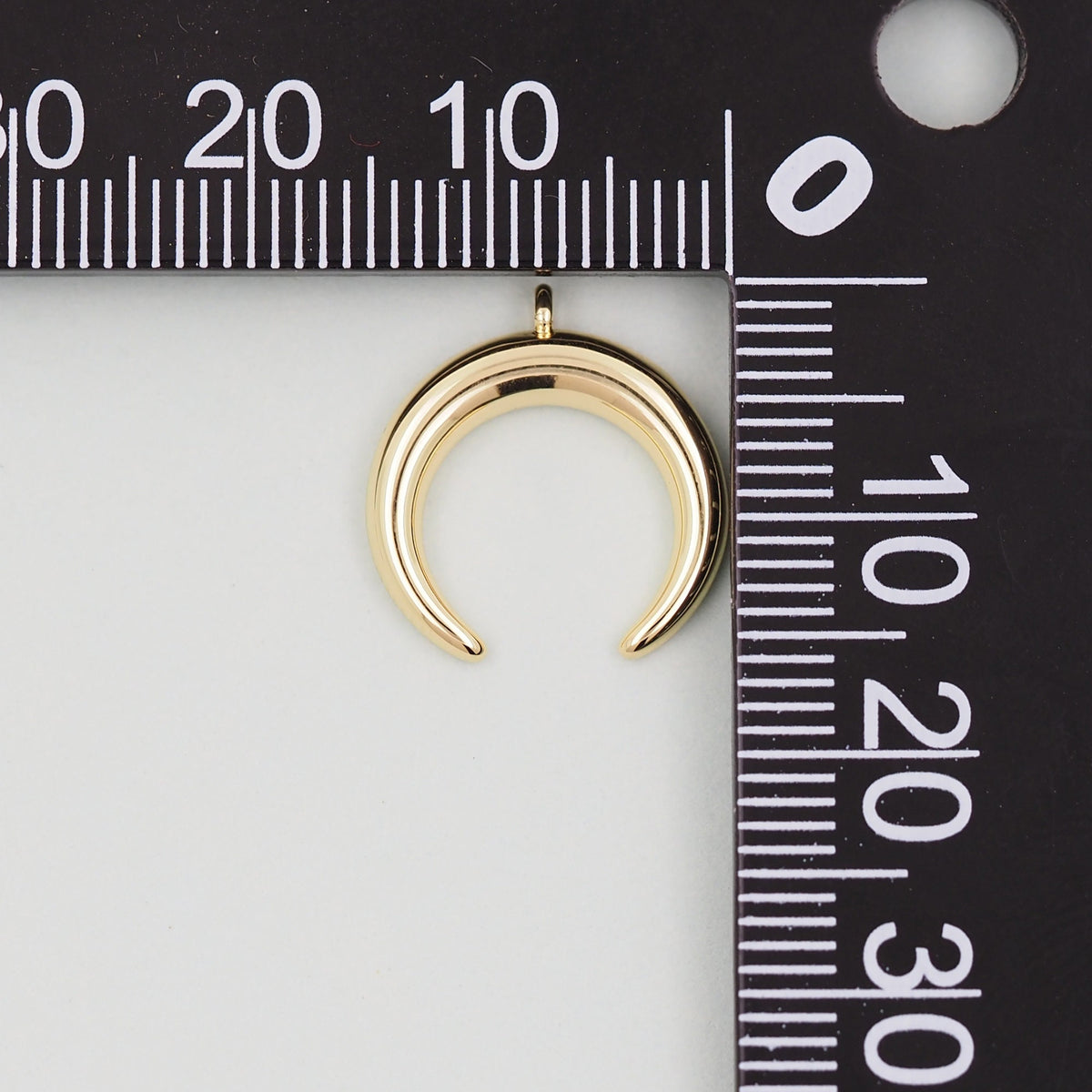 18K Gold Filled Horn Pendant,Horn Charm Bracelet Necklace for DIY Jewelry Making Supply
