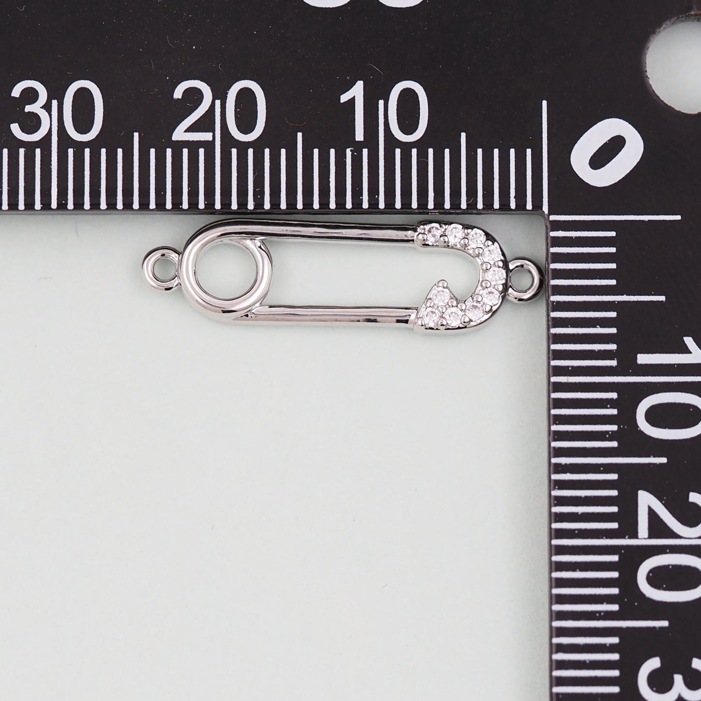 18K Gold Filled Safety Pin Connector Charm for DIY Necklacee Jewelry Making