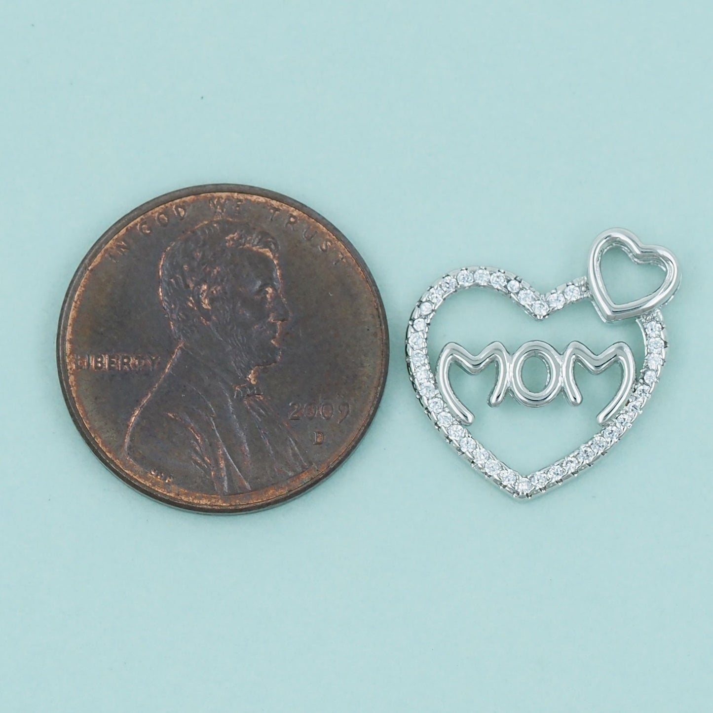 Gold Heart Charms,18K Gold Filled Heart Pendant,Mom Charm Bracelet Necklace for DIY Jewelry Making Supply