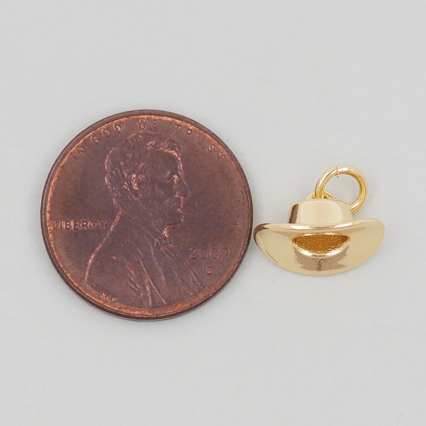 Gold Cowboy Hat Charms,18K Gold Filled Cowboy Hat Pendant Charm Bracelet Necklace for DIY Jewelry Making Supply
