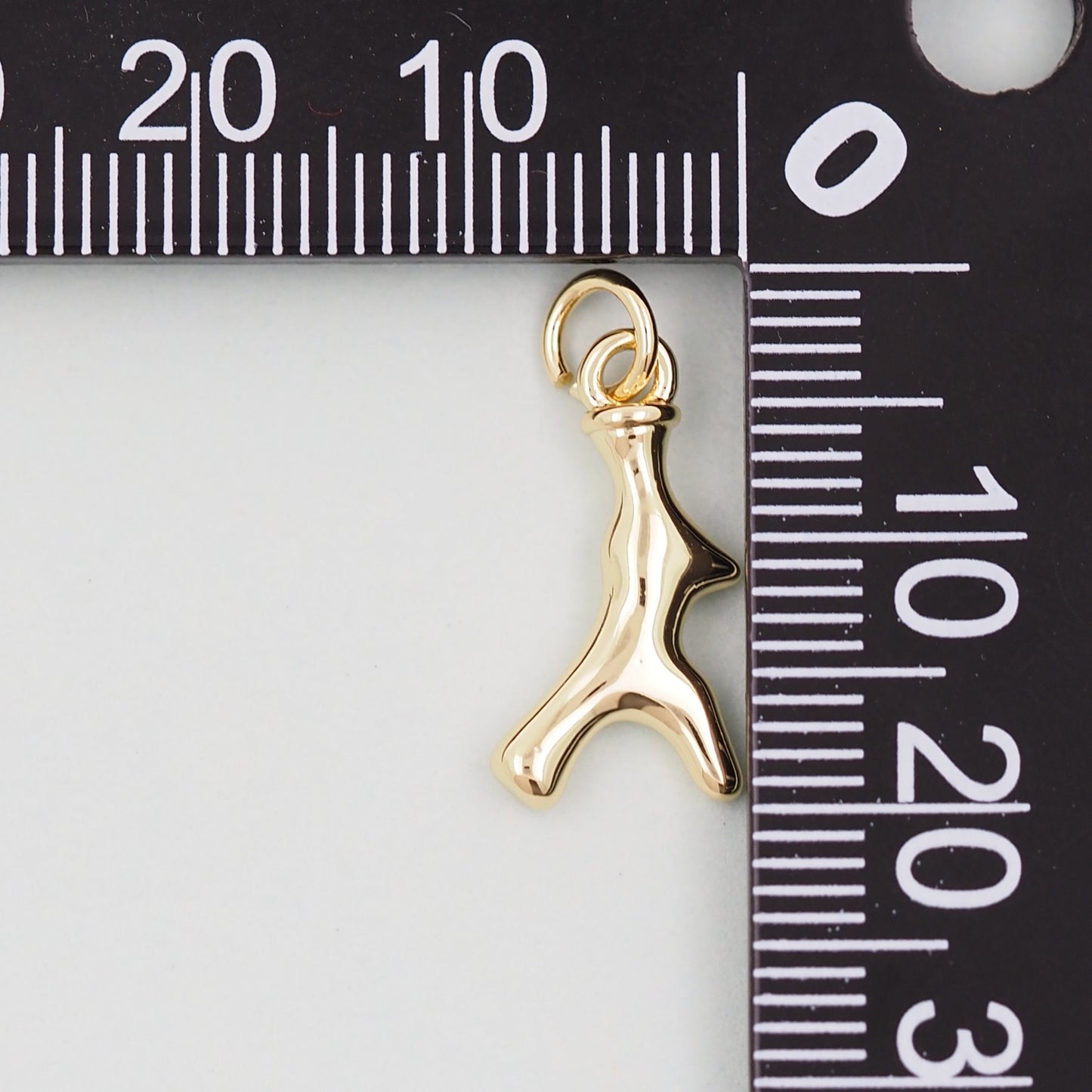 Gold geometry Charm,18K Gold Filled Geometric Pendant,elk horns Charm Bracelet Necklace for DIY Jewelry Making Supply