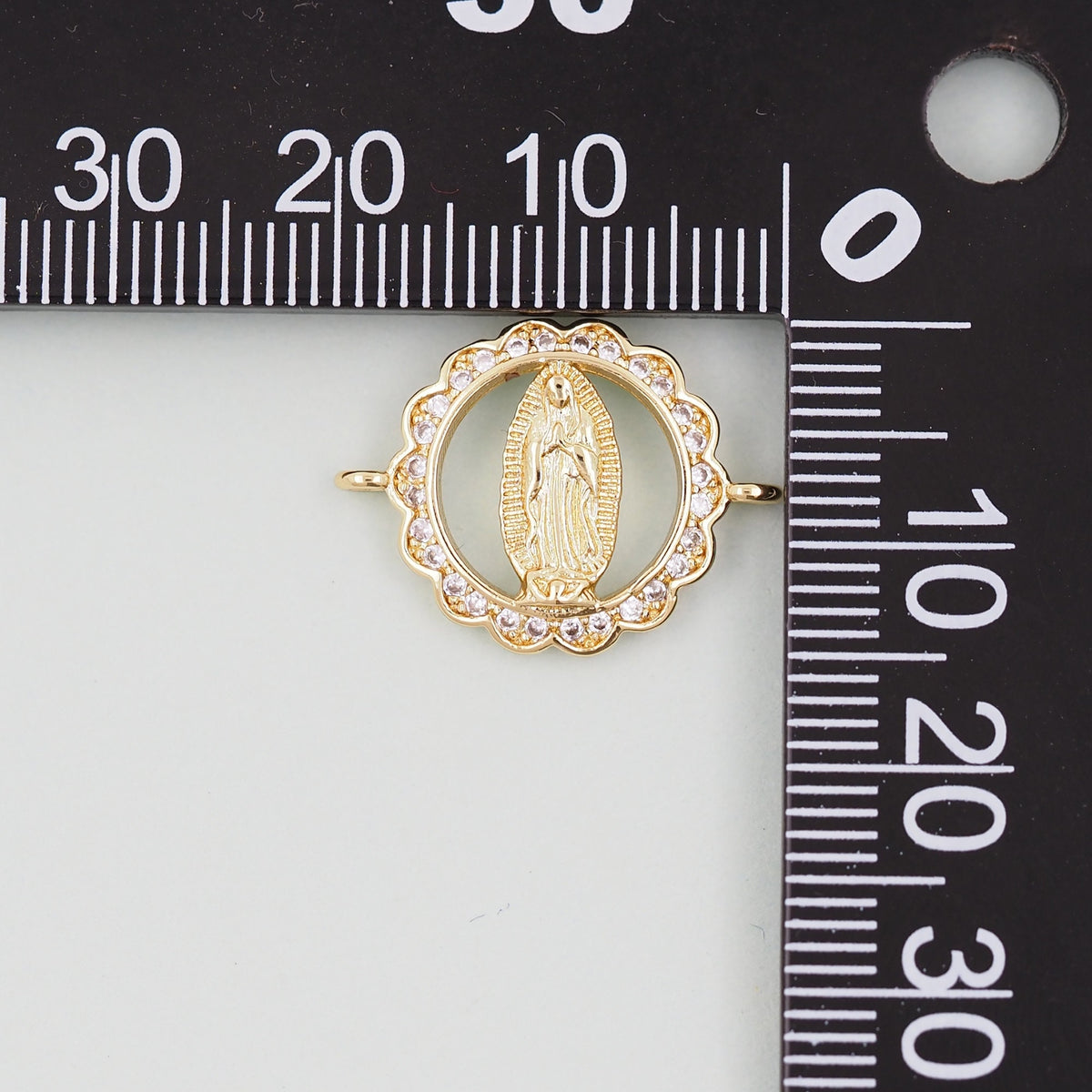 Gold Our Lady of Guadalupe Charms,18K Gold Filled virgin mary Pendant Charm Bracelet Necklace for DIY Jewelry Making Supply