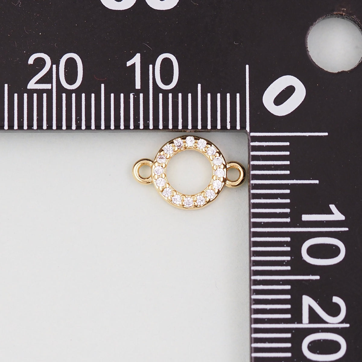 Gold Round Connector Charms,18K Gold Filled Round Pendant,Round Charm Bracelet Necklace for DIY Jewelry Making Supply