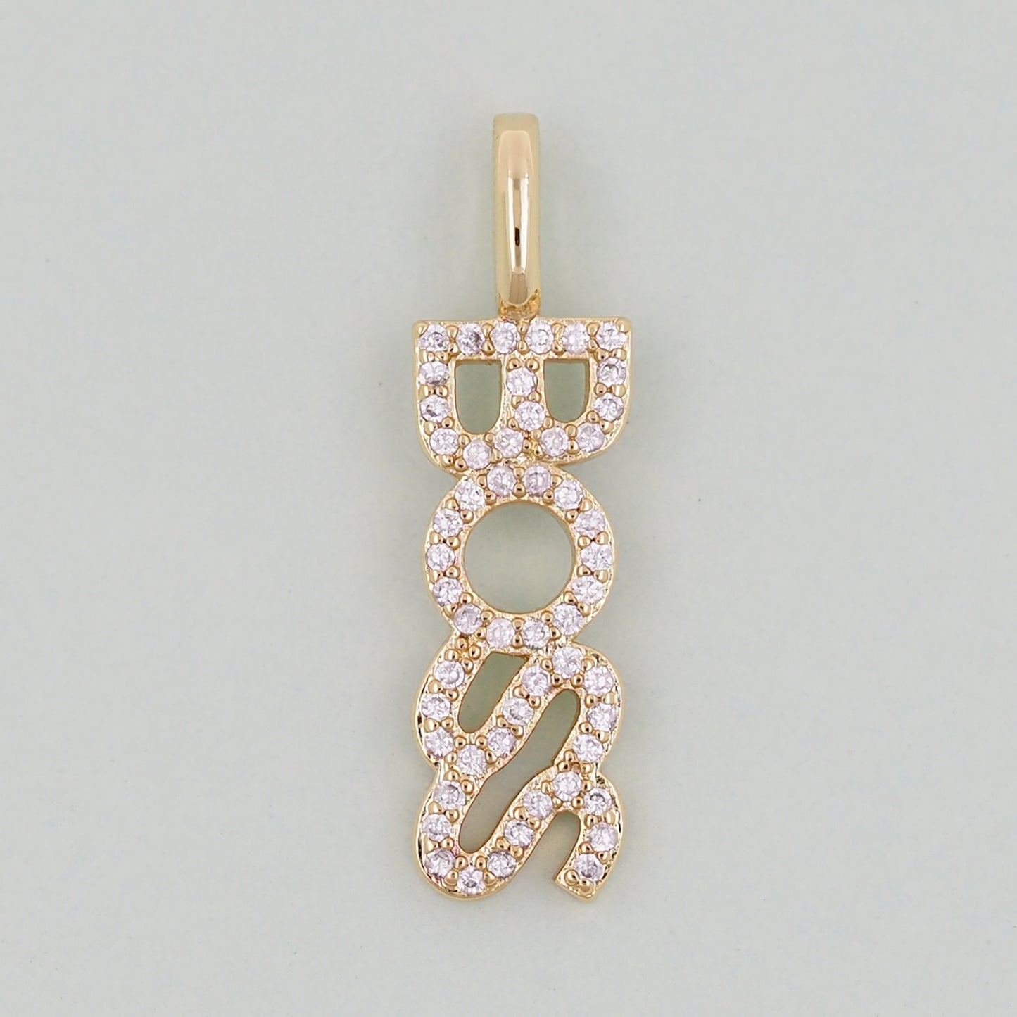 Gold Boss Charms,18K Gold Fille Boss Pendant,Boss Charm Bracelet Necklace for DIY Jewelry Making Supply