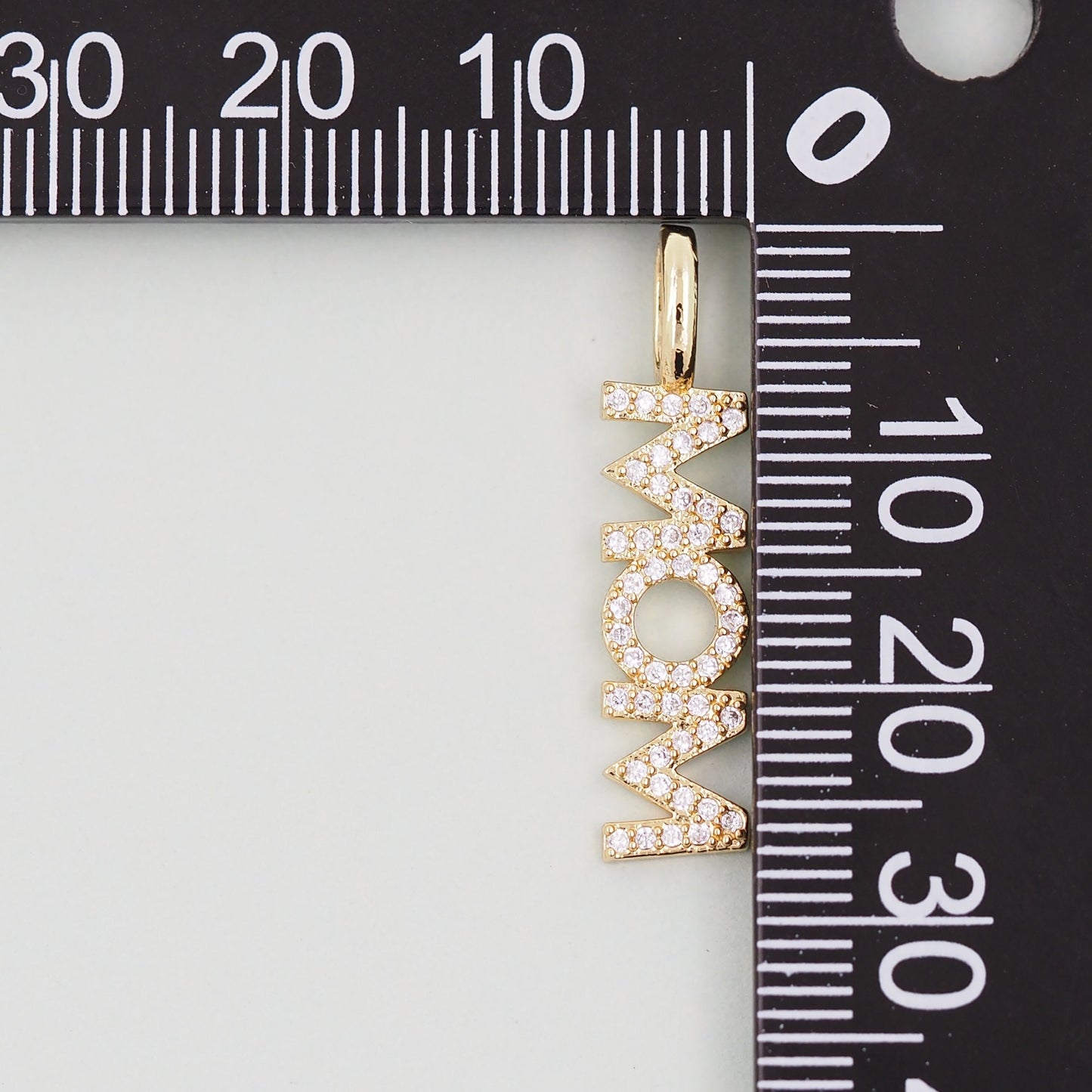 Gold letter Charms,18K Gold Fille Mom Pendant,Mom Charm Bracelet Necklace for DIY Jewelry Making Supply