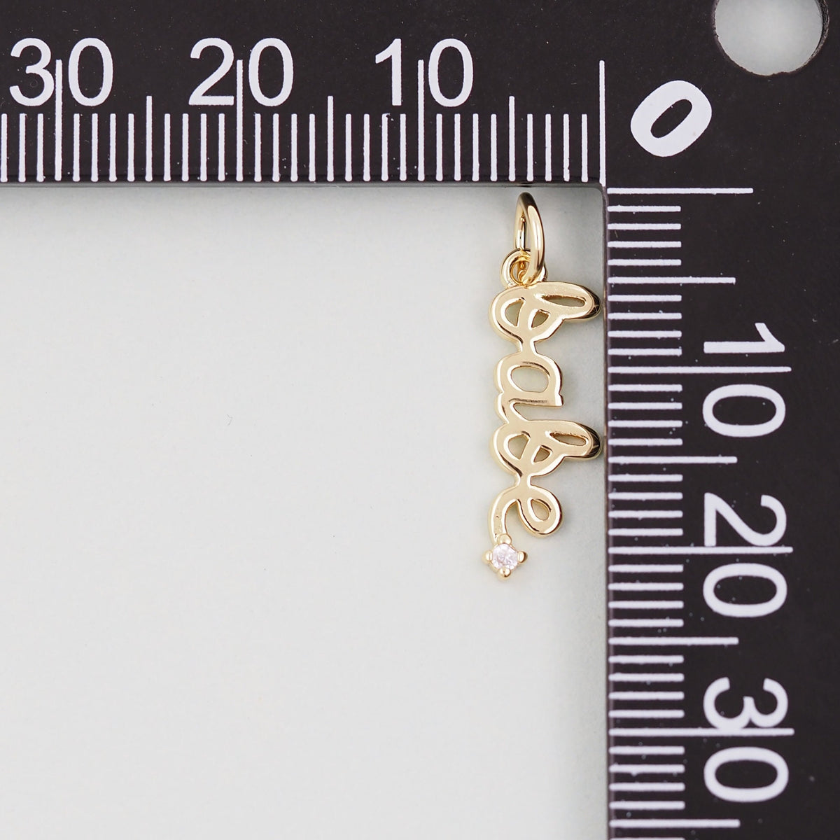 Gold letter Charms,18K Gold Fille Babe Pendant,Babe Charm Bracelet Necklace for DIY Jewelry Making Supply