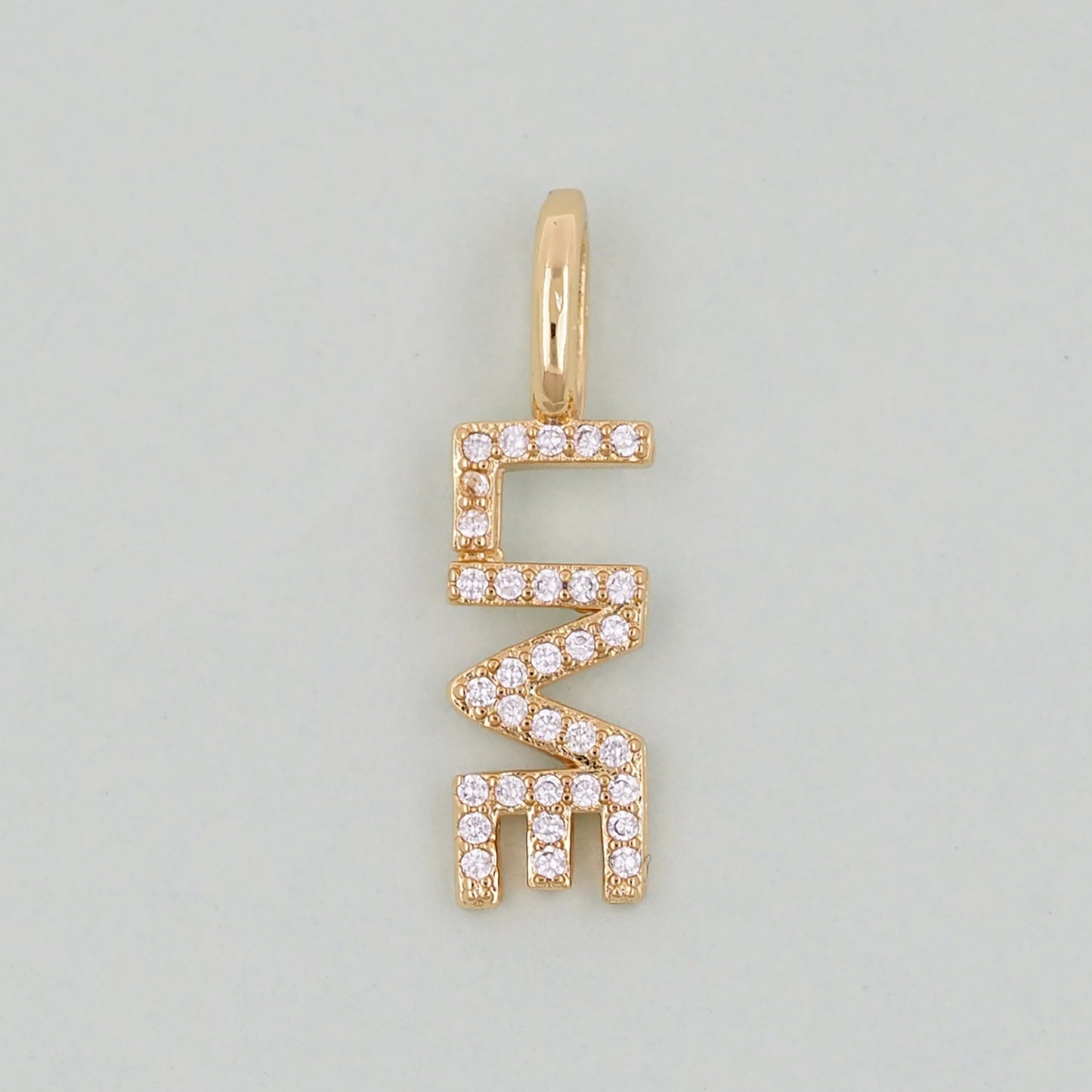Gold letter Charms,18K Gold Fille Live Pendant,Live Charm Bracelet Necklace for DIY Jewelry Making Supply