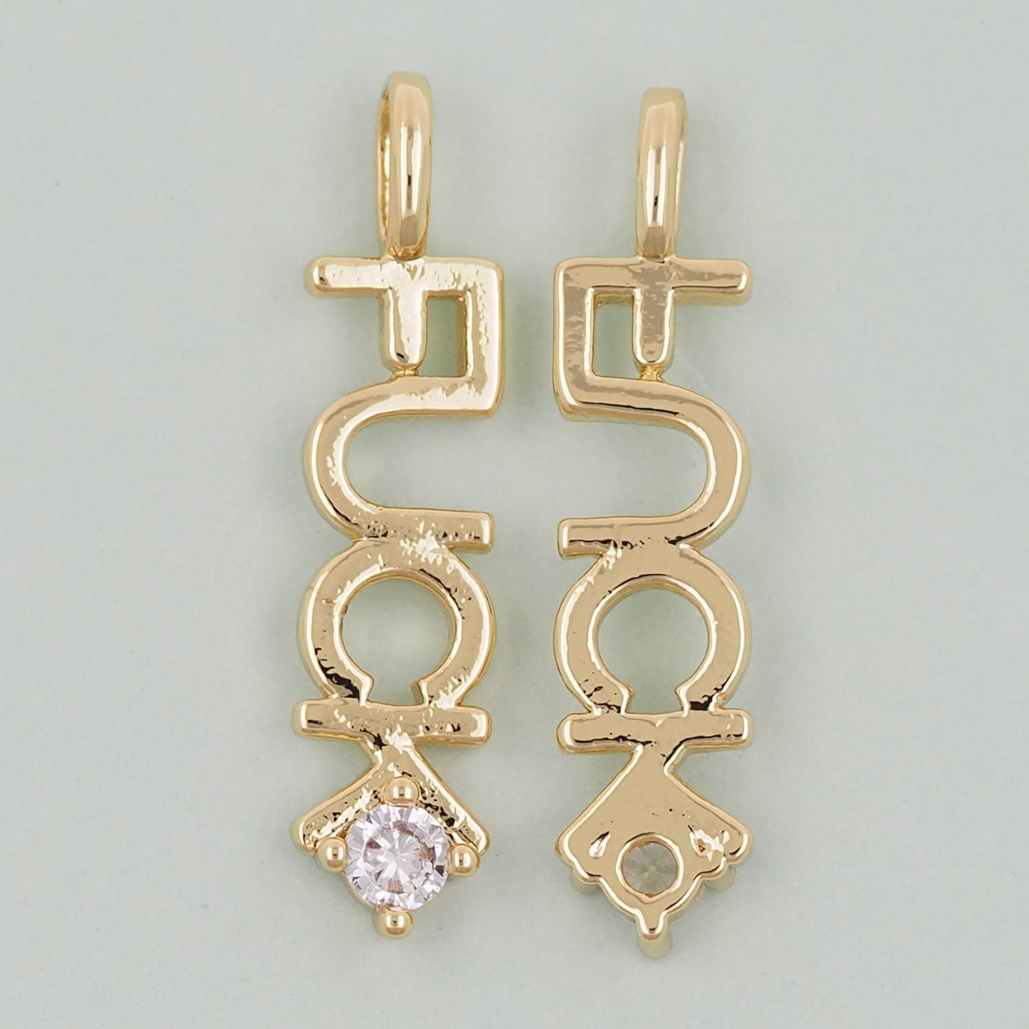 Gold letter Charms,18K Gold Fille Fuck Pendant,Fuck Charm Bracelet Necklace for DIY Jewelry Making Supply