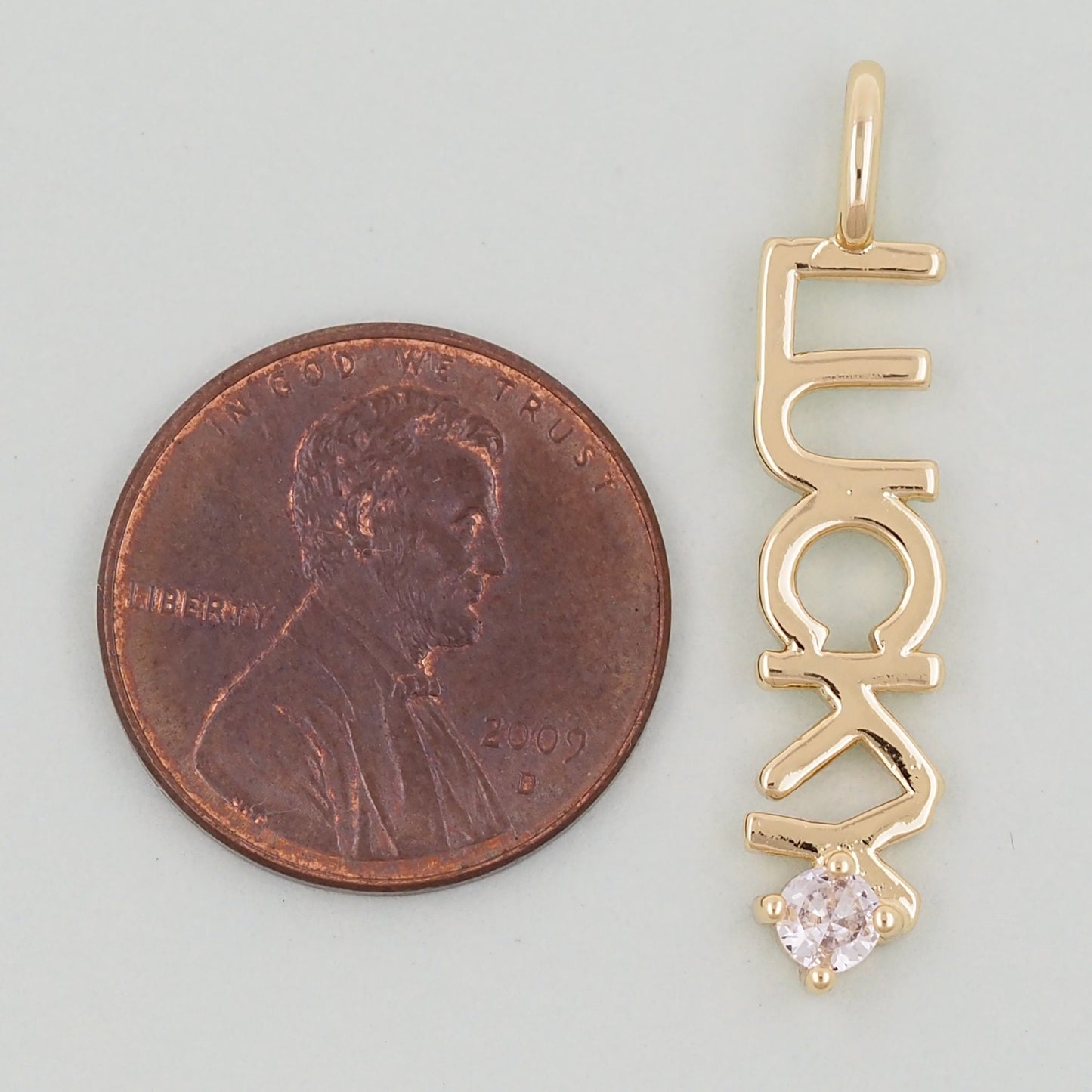 Gold letter Charms,18K Gold Fille Lucky Pendant,Lucky Charm Bracelet Necklace for DIY Jewelry Making Supply
