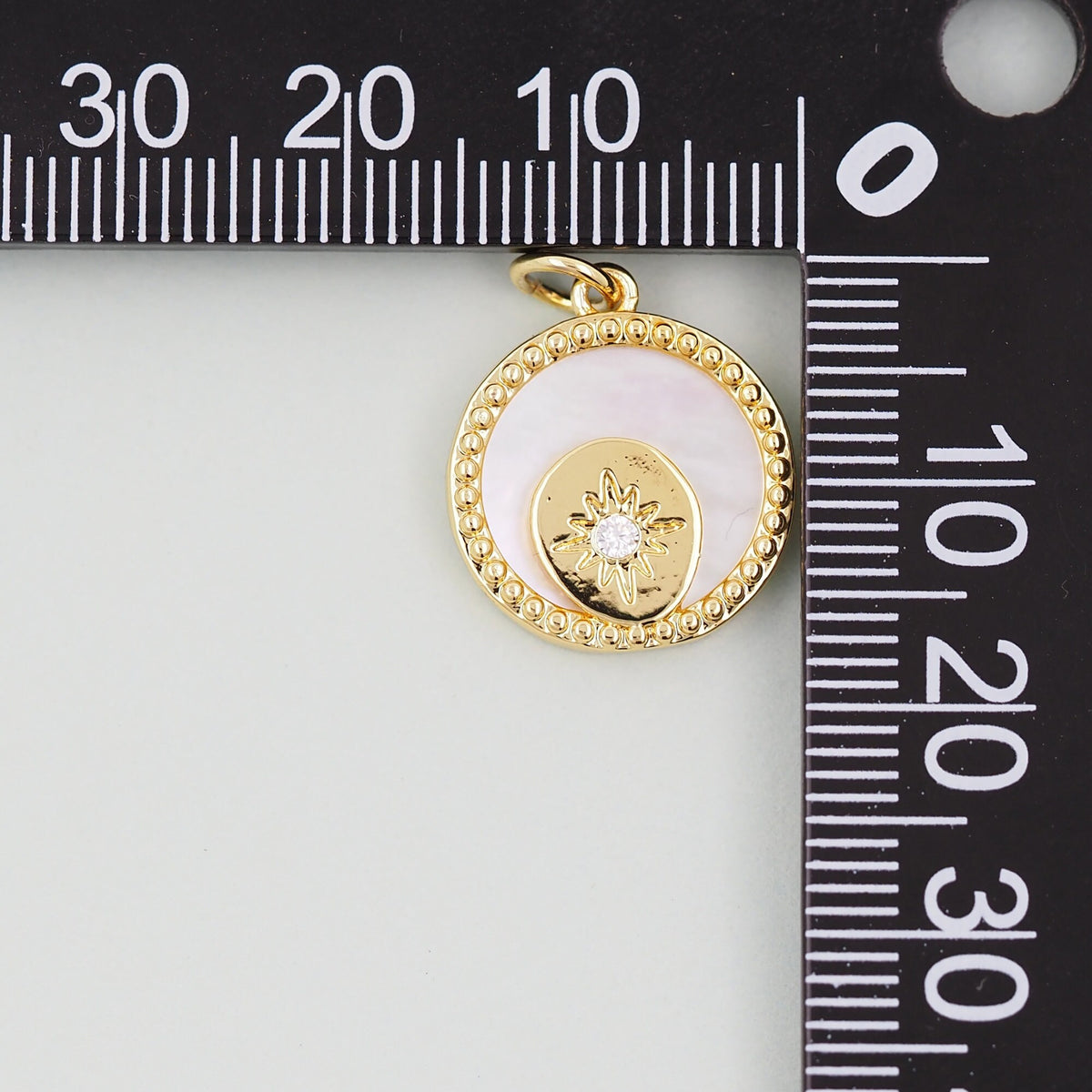 18K Gold Filled North Star Pendant,CZ Micro Pave North Star Charm Bracelet Necklace for DIY Jewelry Making Supply
