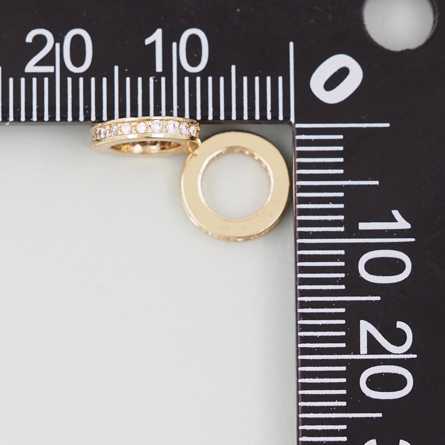 Gold Flat Round Beads Charms,18K Gold Filled barrel spacer beads Bracelet Necklace for DIY Jewelry Making Supply