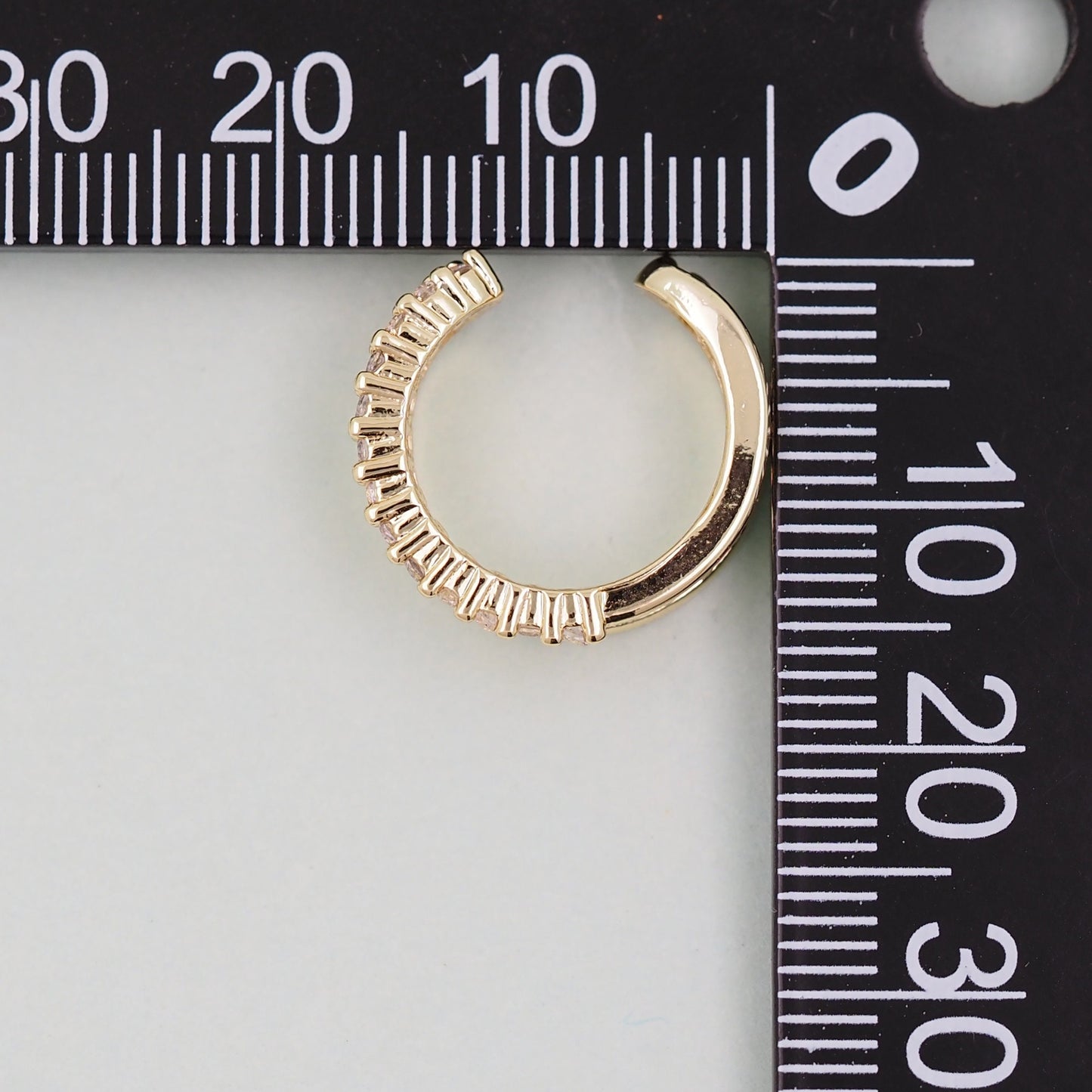 1pair 18K Gold Filled Dainty Hoop Earrings,CZ Ear Cuff No Piercing,Cartilage Earring,Ear Wrap Earrings