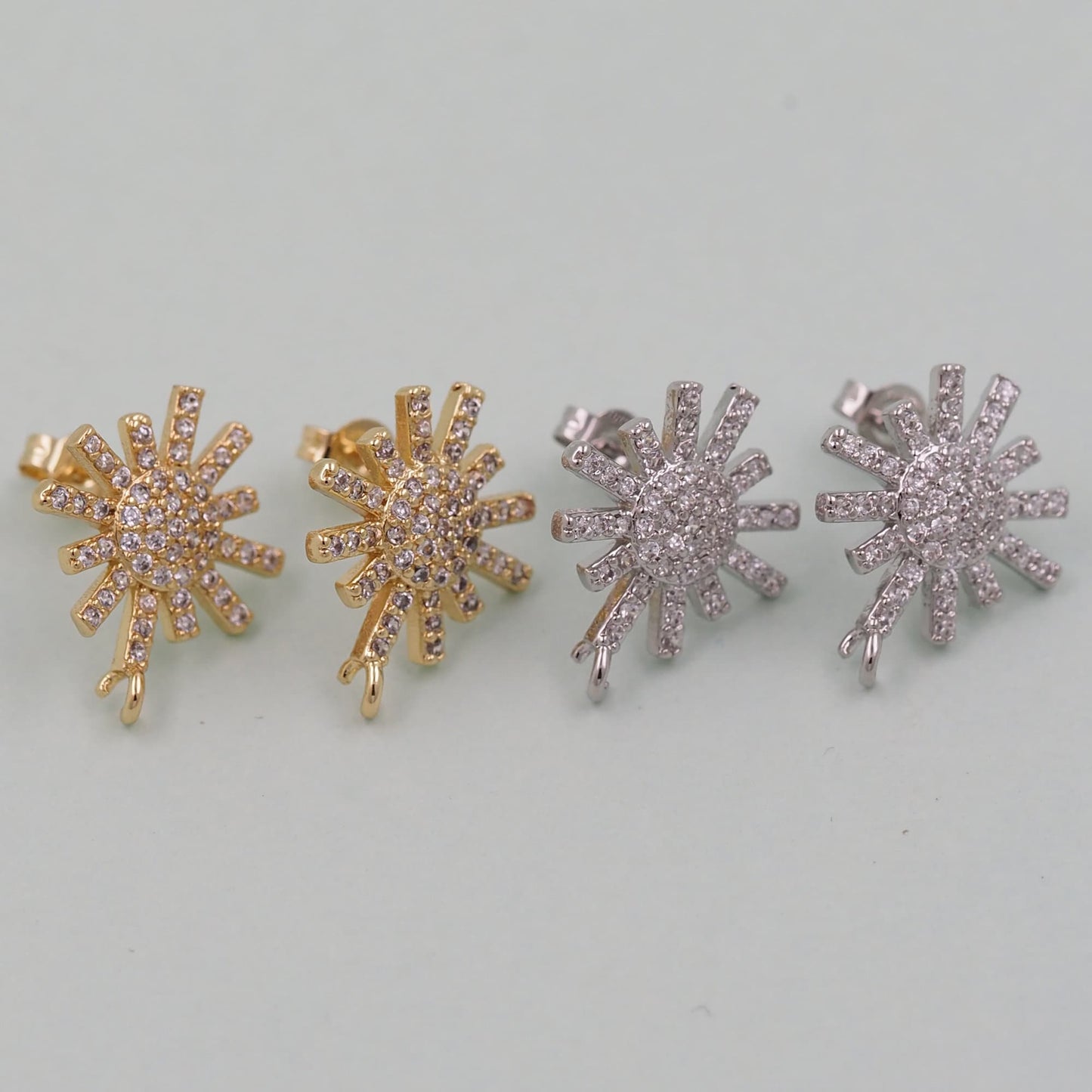 1pair 18K Gold Filled Sun Earrings,Gold Earrings,Dainty Hoops Huggie,Gold Huggies Hoop Earrings