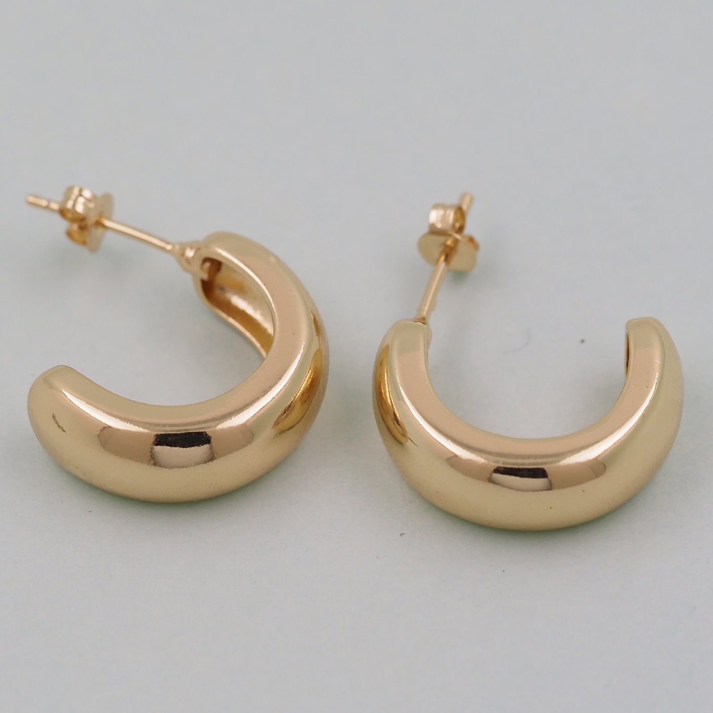 1pair 18K Gold Filled Thick Hoops Earrings,Gold Earrings,Dainty Hoops Huggie,Gold Huggies Hoop Earrings