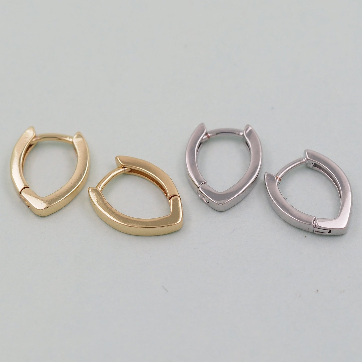 1pair 18K Gold Filled geometry Hoops Earrings,Gold V Earrings,Dainty Hoops Huggie,Gold Huggies Hoop Earrings