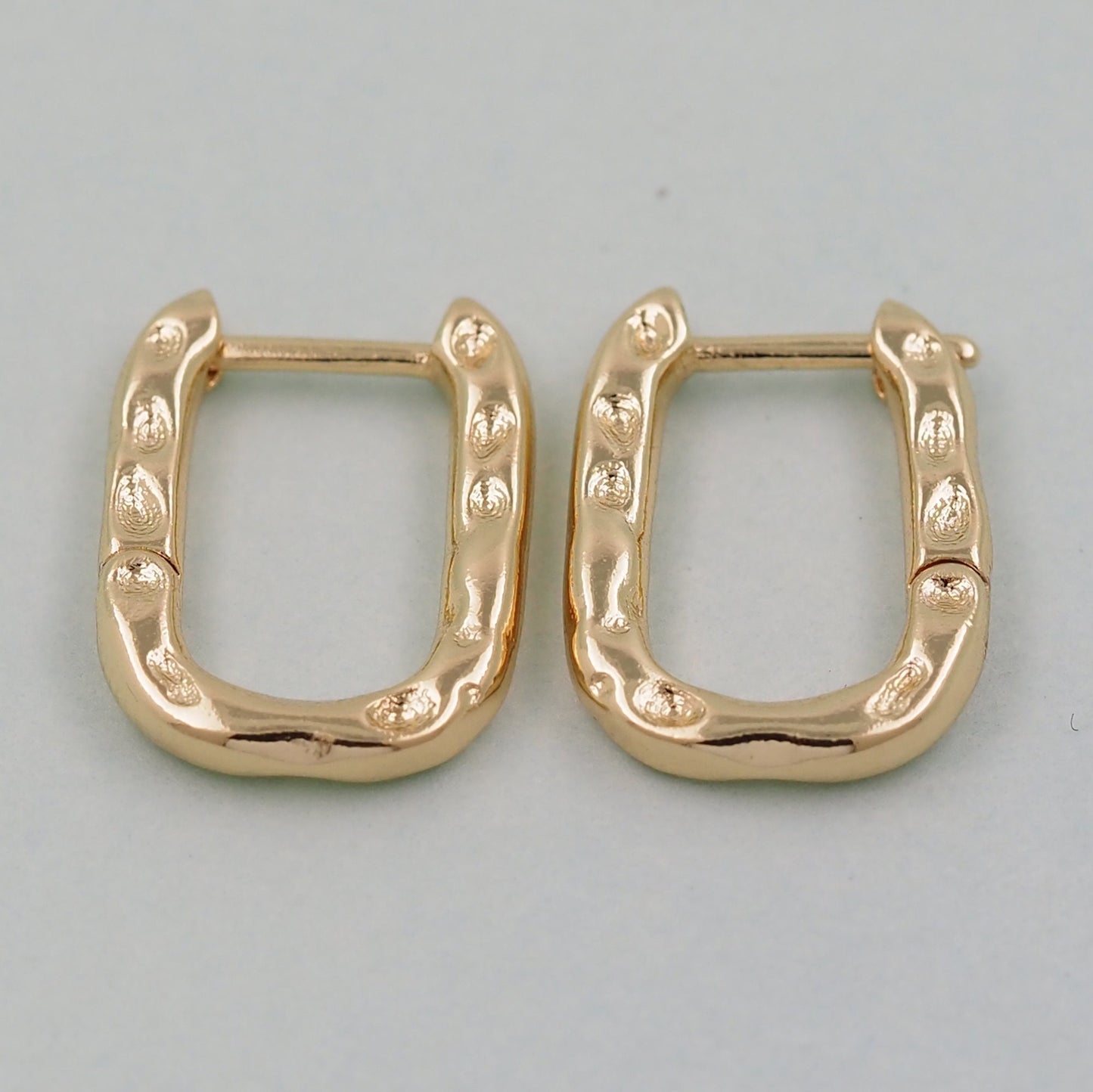 1pair 14K Gold Filled Oval Hoops Earrings,Gold Rectangle Earrings,Dainty Hoops Huggie,Gold Huggies Hoop Earrings