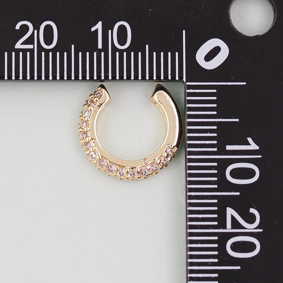 1pair 18K Gold Filled Dainty Hoop Earrings,CZ Ear Cuff No Piercing,Cartilage Earring,Ear Wrap Earrings