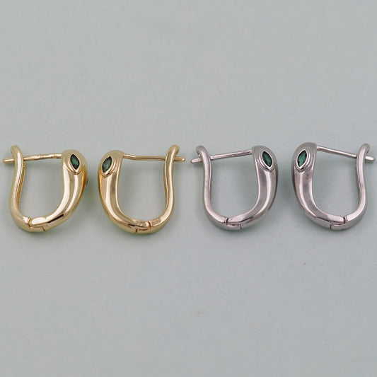 1pair 18K Gold Filled Snake Hoops Earrings,Gold Earrings,Dainty Hoops Huggie,Gold Huggies Hoop Earrings