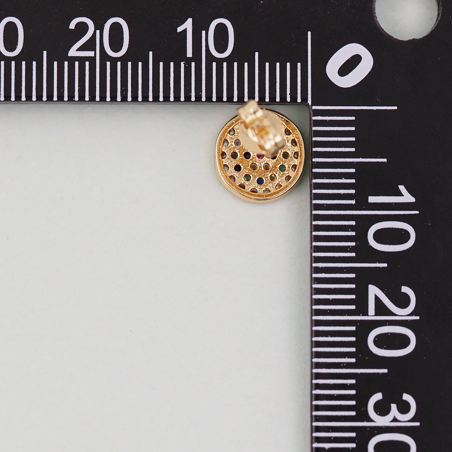 1pair 18K Gold Filled Evil Eye Earrings,Gold colorful Round Earrings,Dainty Earrings