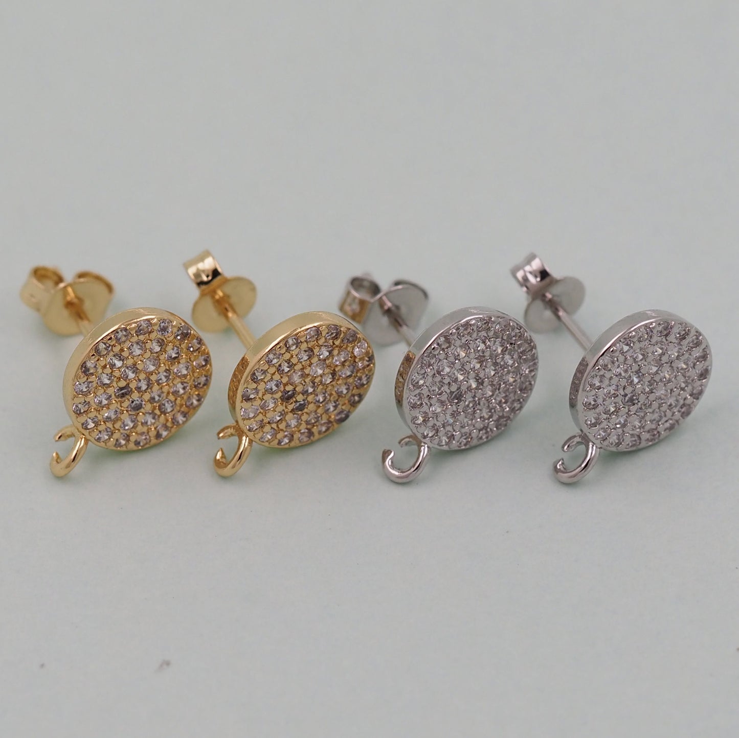 1pair 18K Gold Filled Round Earrings,Gold Round Earrings,Dainty Earrings